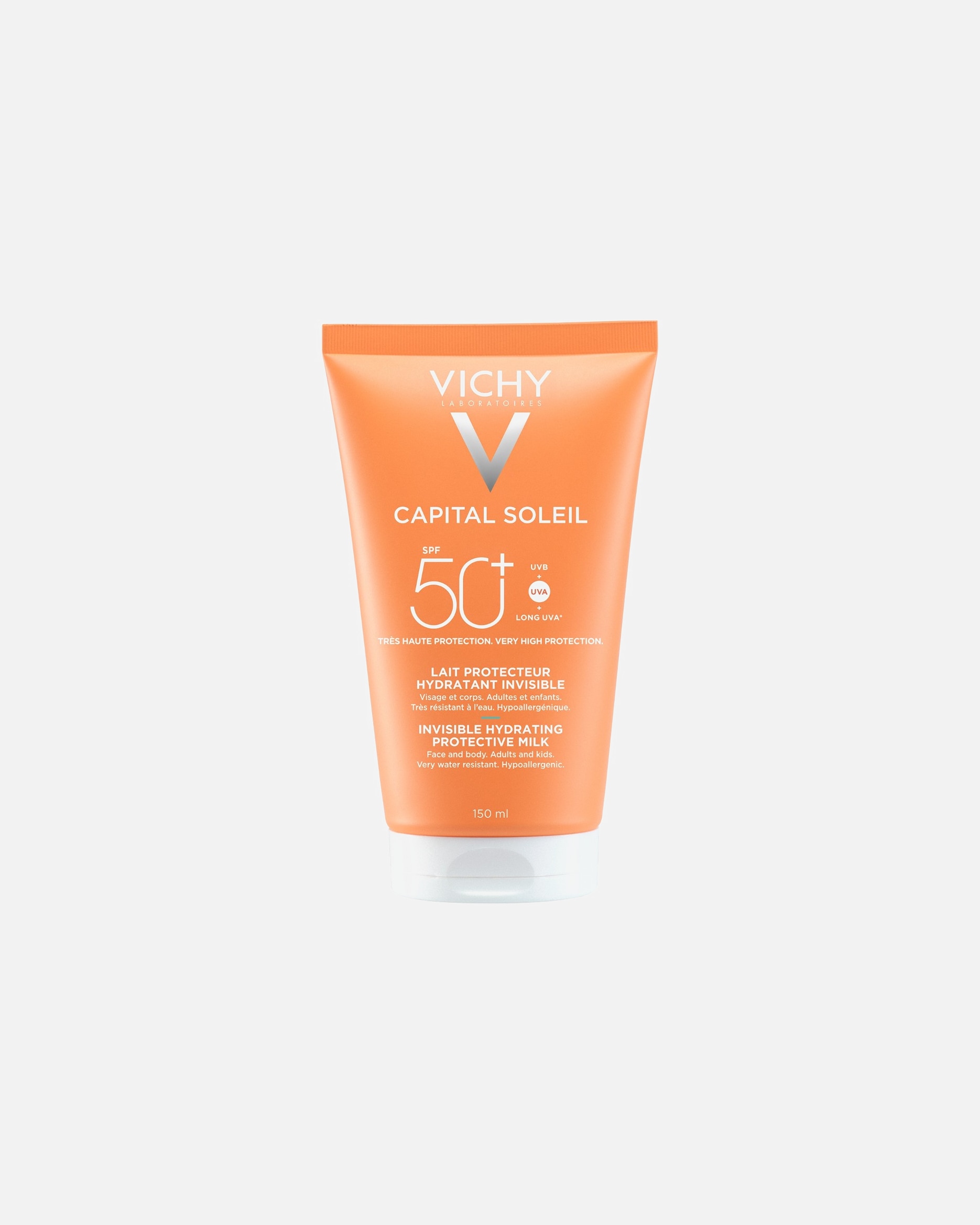 Crema solare di Unisex VICHY Capital Soleil Latte idratante fresco - Viso e corpo - Protezione Molto Alta SPF 50+ 150 ml