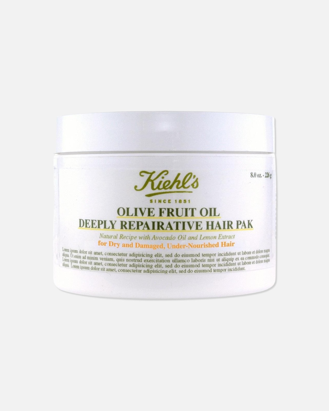 Maschera Capelli di Unisex Kiehl's Olive Fruit Oil Deeply Reparative Hair Pack 226 g