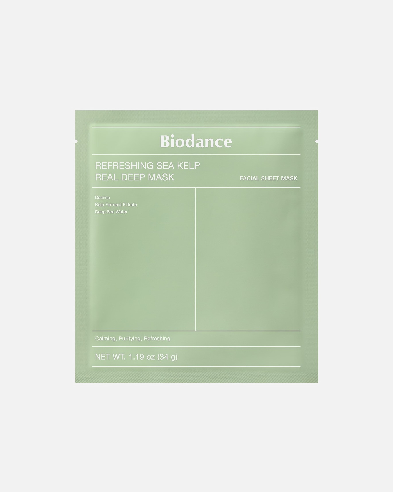 Maschera in Tessuto di Unisex Biodance Default Brand Line Refreshing Sea Kelp Real Deep Mask 34 g