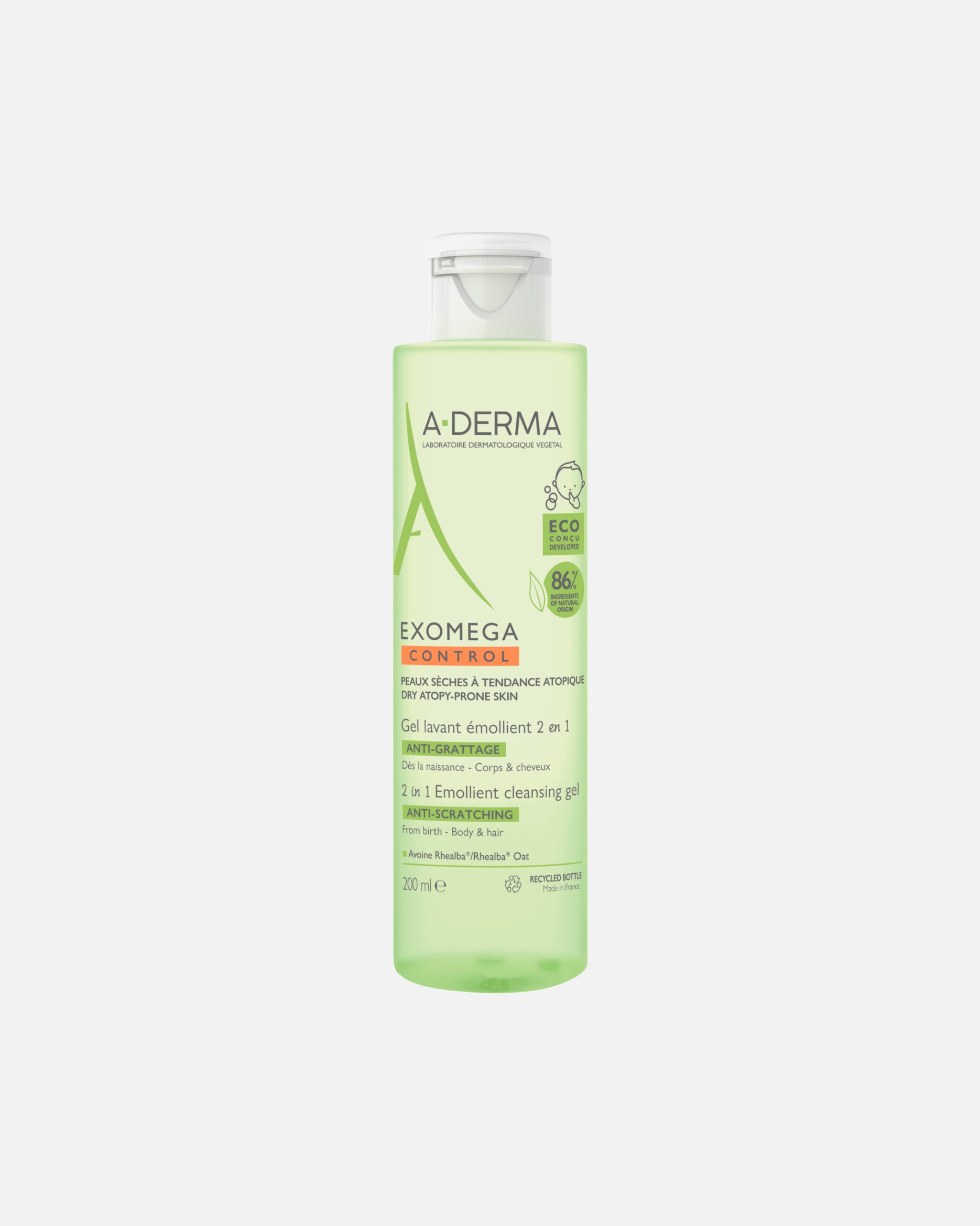 Gel detergente di Unisex A-DERMA EXOMEGA CONTROL GEL 2IN1 200 ml