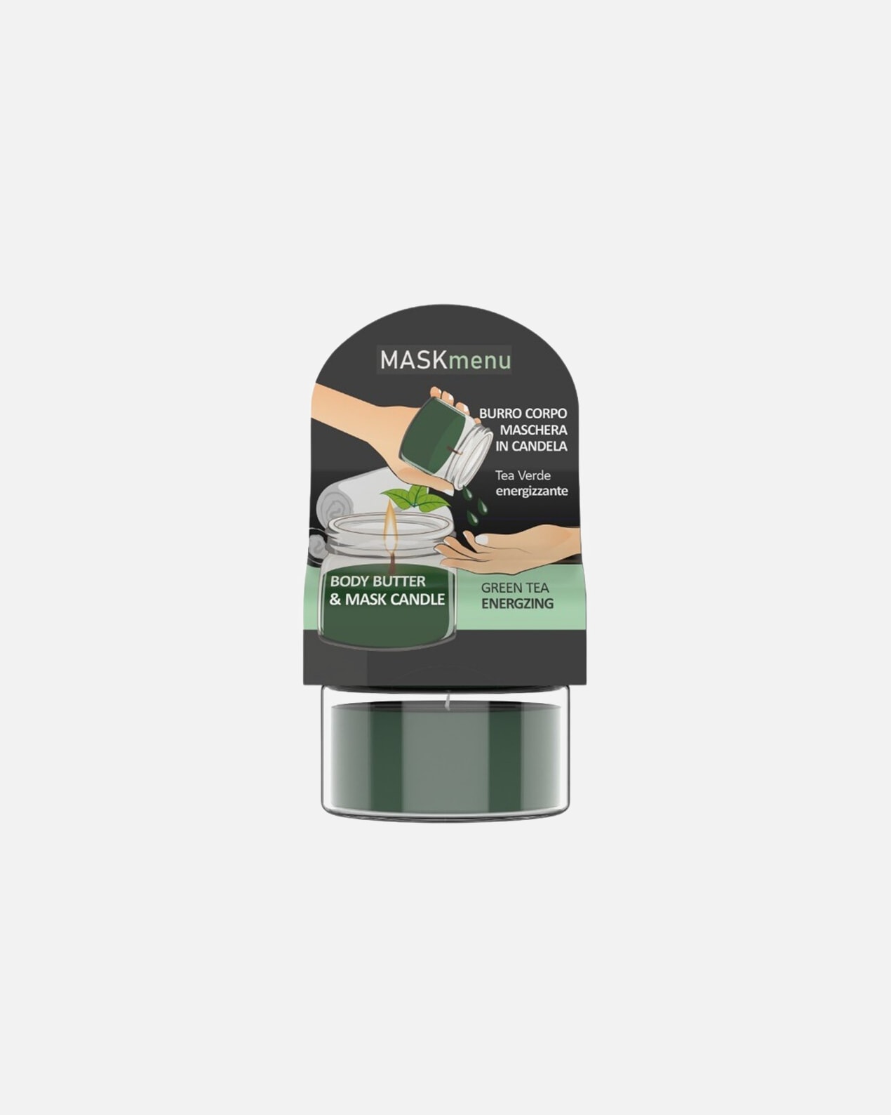Olio corpo di Unisex Mask Menu Mask Menù Burro Corpo In Candela Tè Verde Energizzante 50 ml
