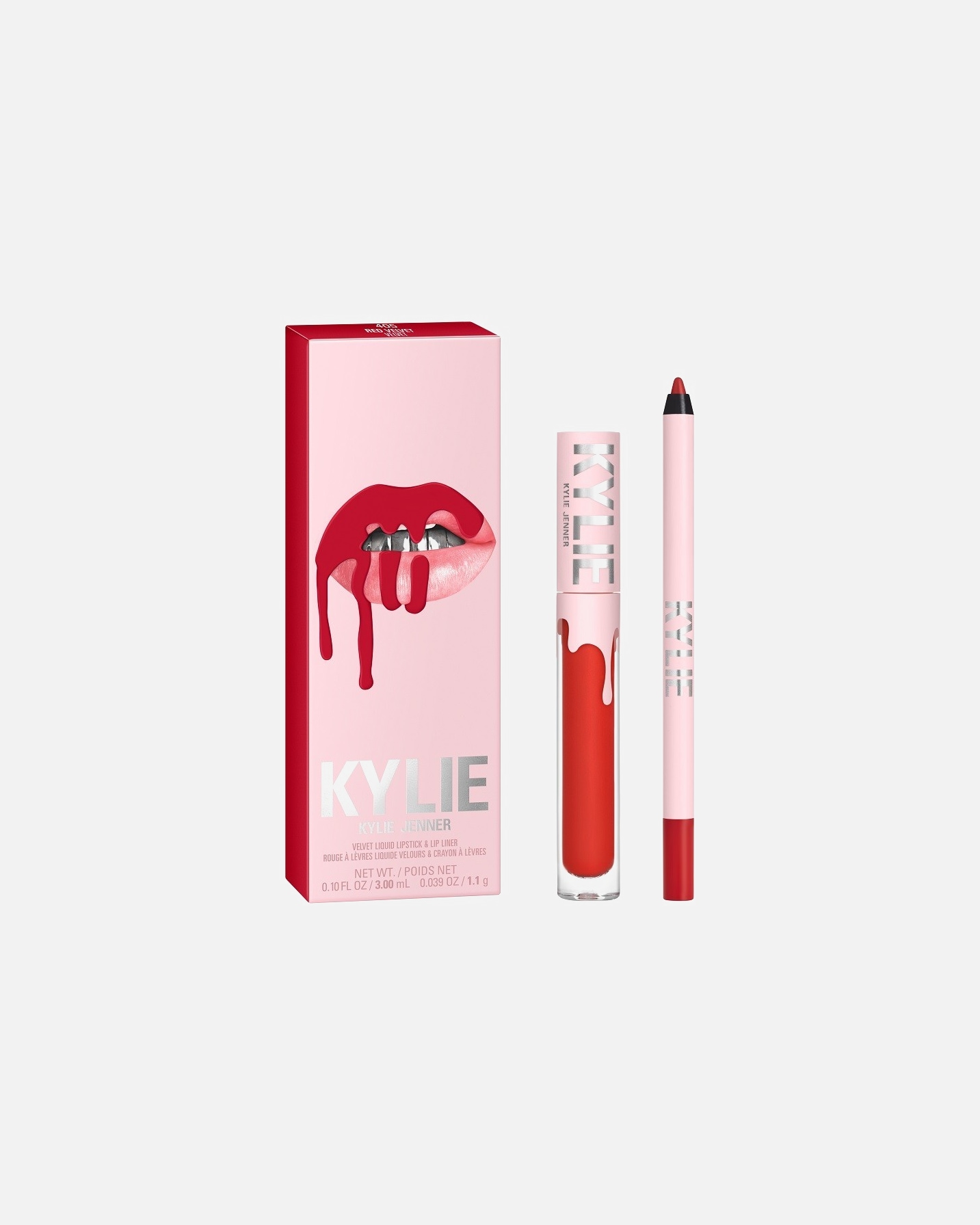Set per il trucco delle labbra di Unisex KYLIE COSMETICS Velvet Lip Kit 405 - RED VELVET