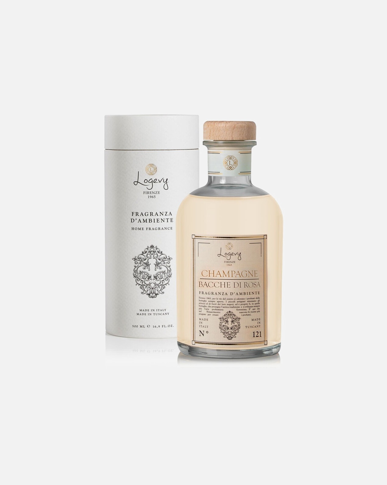 Profumo ambiente di Unisex Logevy Champagne e bacche di rosa 500 ml