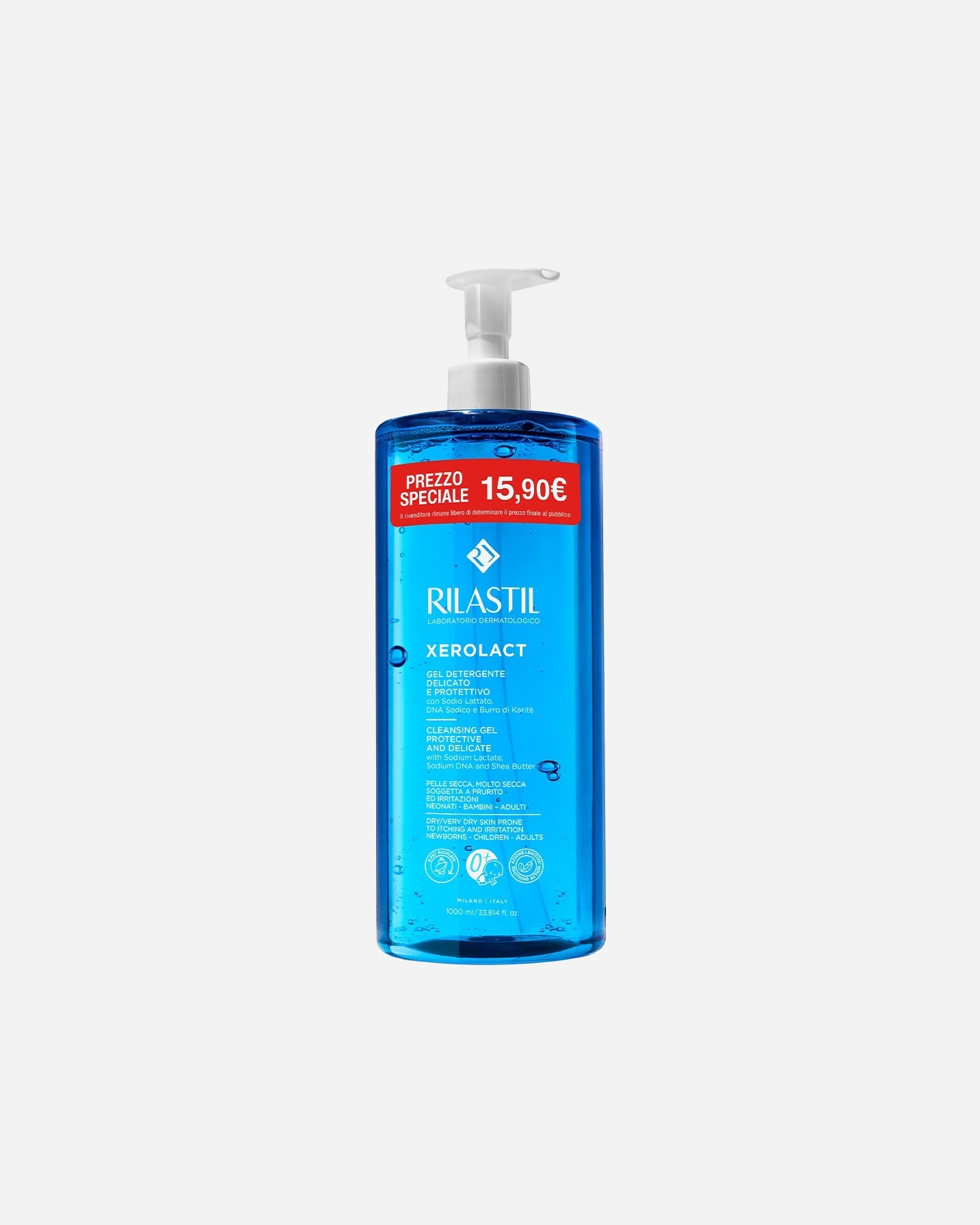 Gel detergente di Unisex RILASTIL Xerolact Gel Detergente Special Price 1000 ml