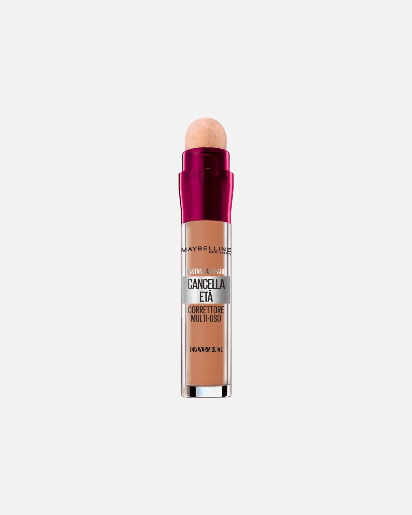Correttore di Femmina MAYBELLINE NEW YORK Il Cancella Età, con Bacche di Goji e Haloxyl, Copre Occhiaie e Piccole Rughe 145 - WARM OLIVE