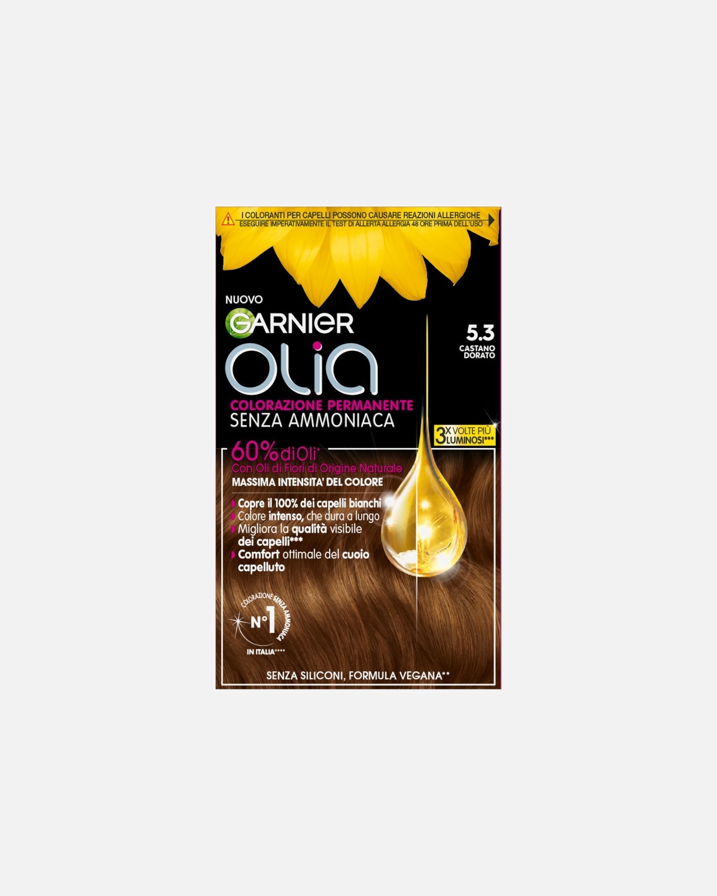 Tinta Capelli di Unisex GARNIER Tinta Capelli Olia Castano Dorato (5.3)