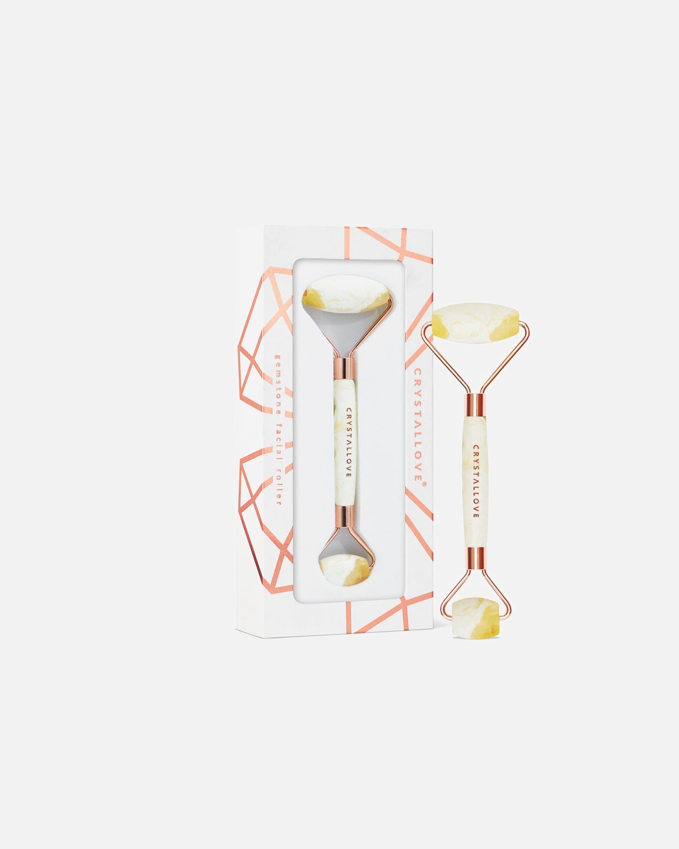 Dispotivo Massaggio Viso di Unisex Crystallove Milky Amber Roller / Roller Per Il Viso Di Ambra Lattiginoso 1 pezzo