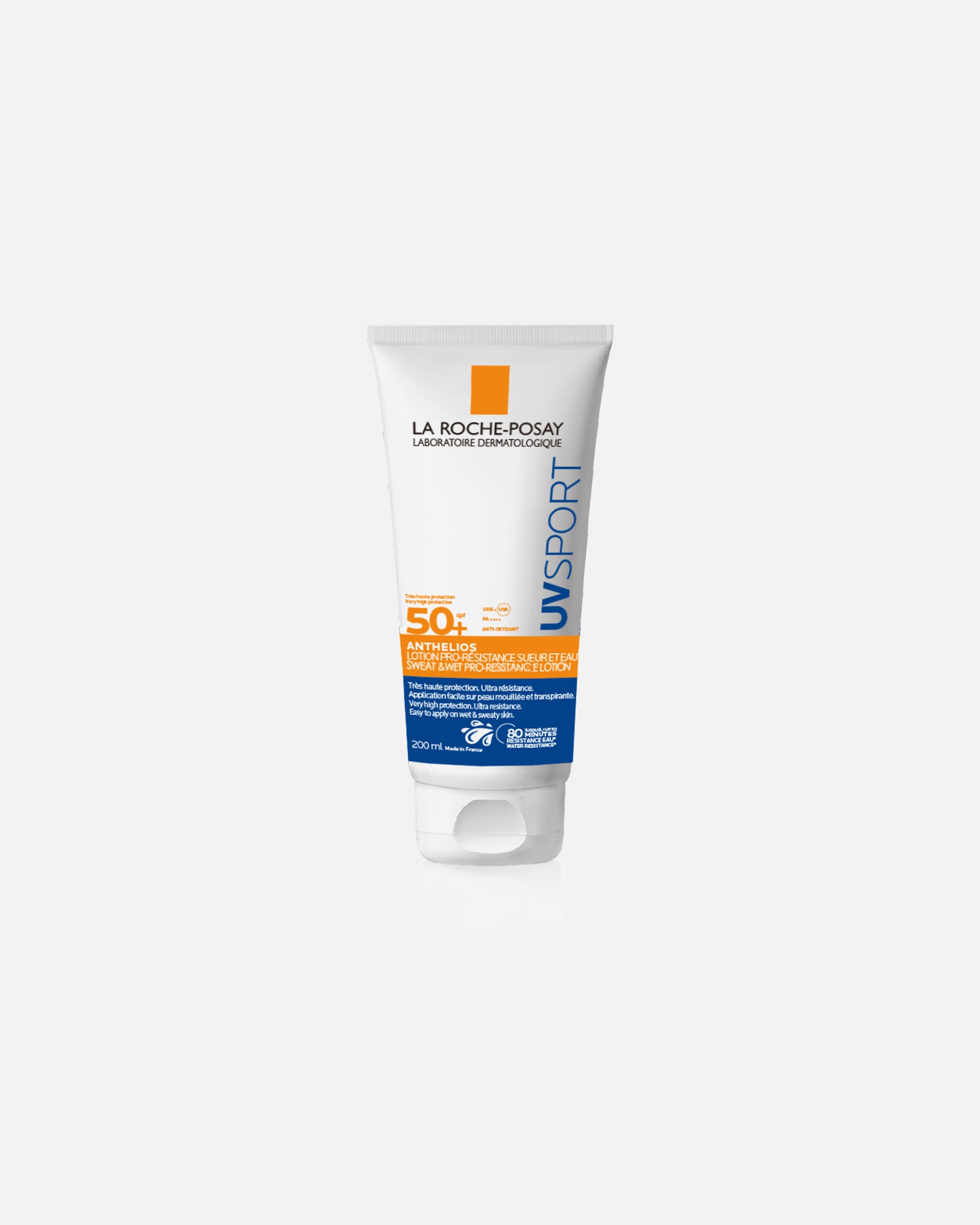 Crema solare di Unisex LA ROCHE POSAY Anthelios UVSPORT Wet & Sweat Pro-Resistance Lotion SPF50+ 200 ml