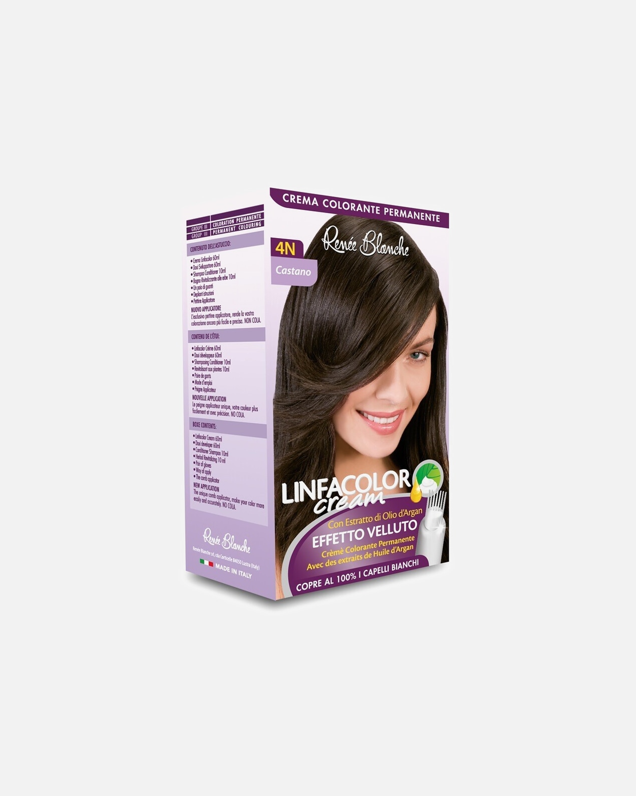 Colorazione capelli di Femmina Renée Blanche LINFA COLOR 4N CASTANO