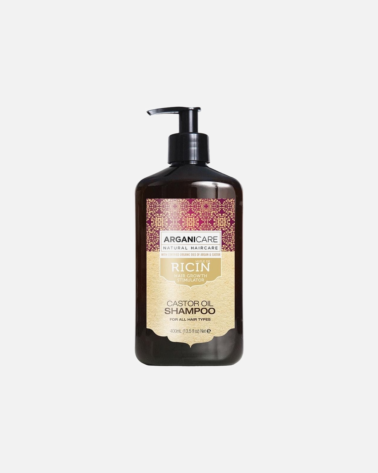 Shampoo capelli di Unisex Arganicare Shampoo acceleratore della crescita castor oil 400 ml