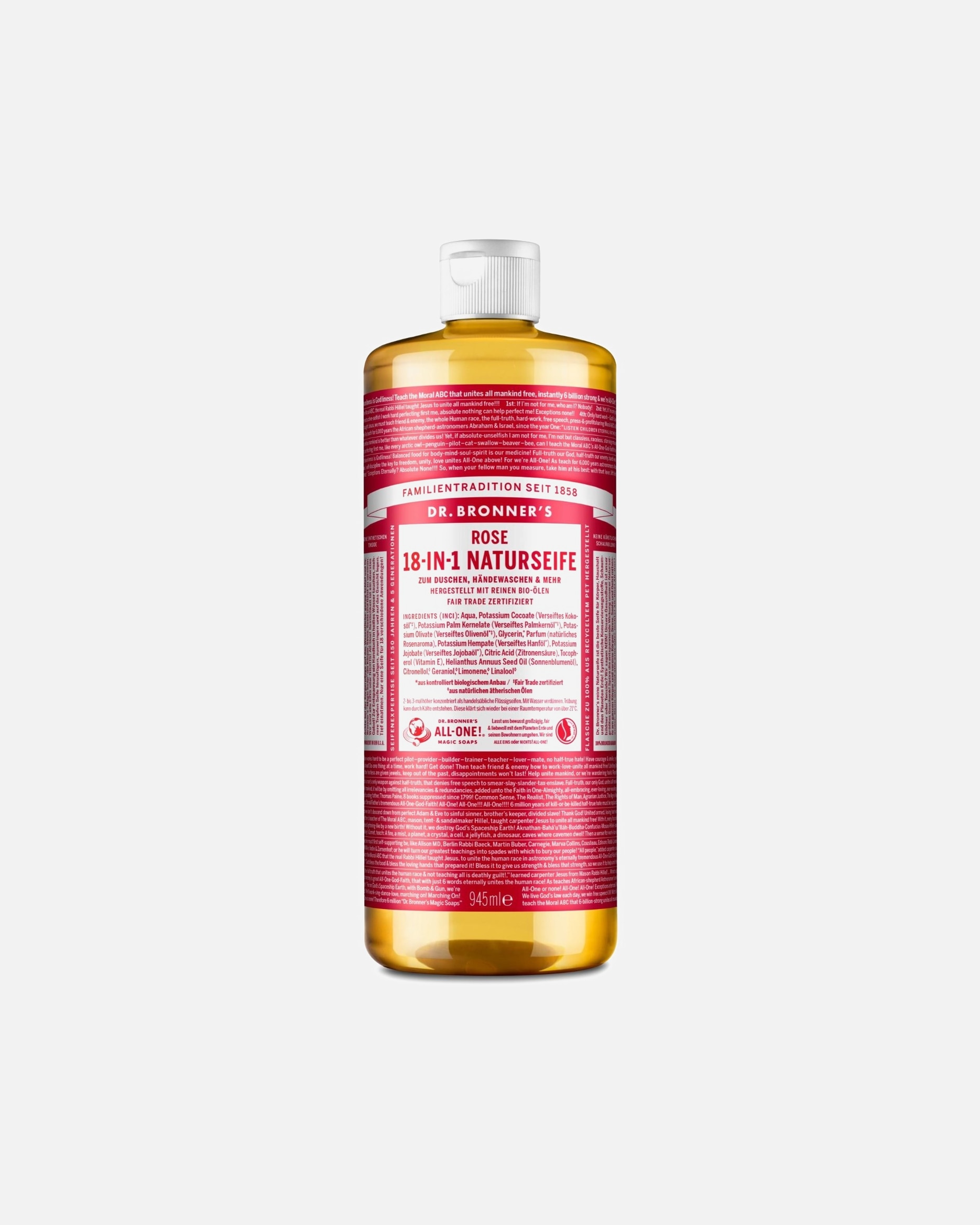 Bagnoschiuma di Unisex Dr. Bronner's LIQUID SOAP ROSE 945 ml