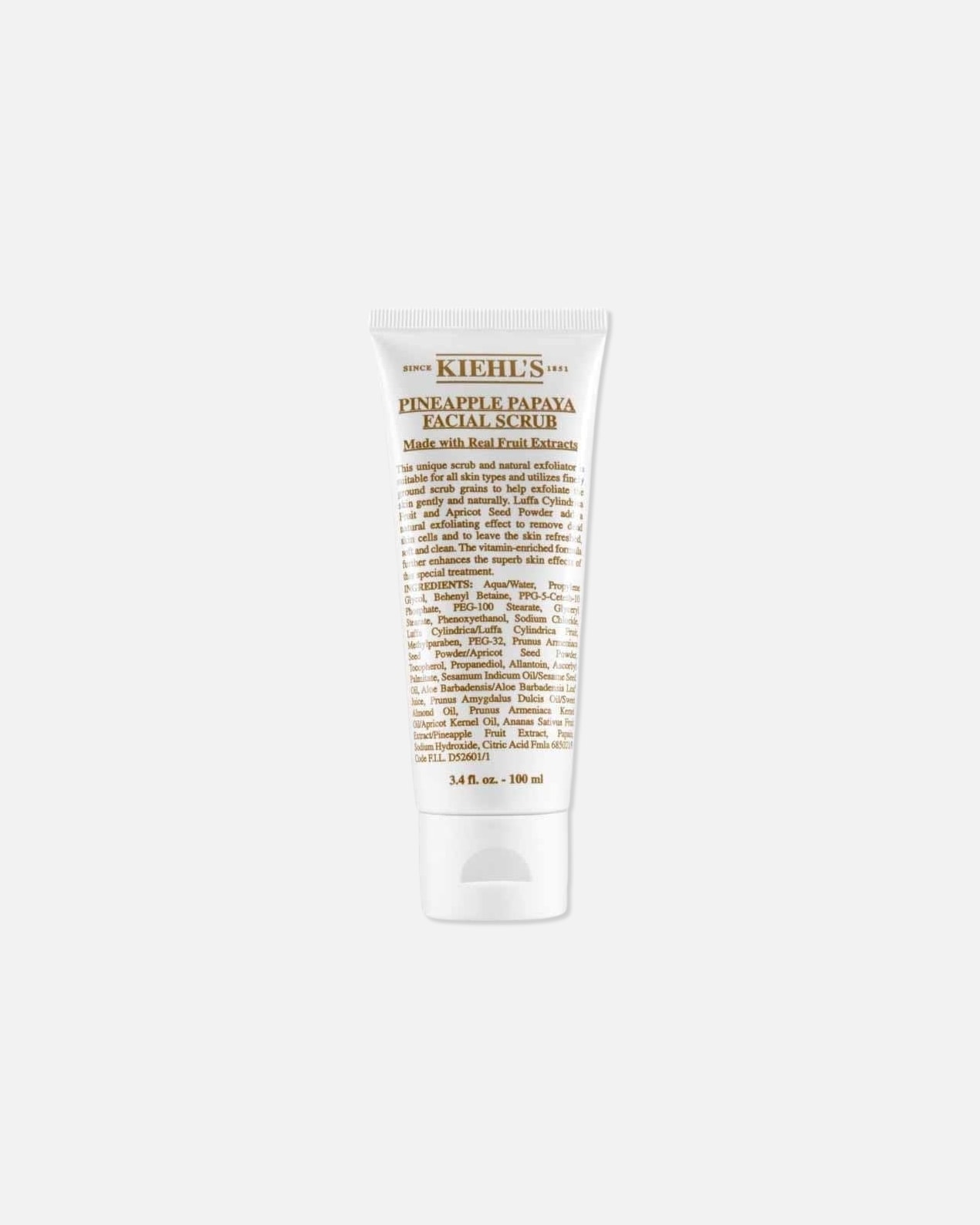 Peeling viso di Unisex Kiehl's Pineapple Papaya Facial Scrub 100 ml