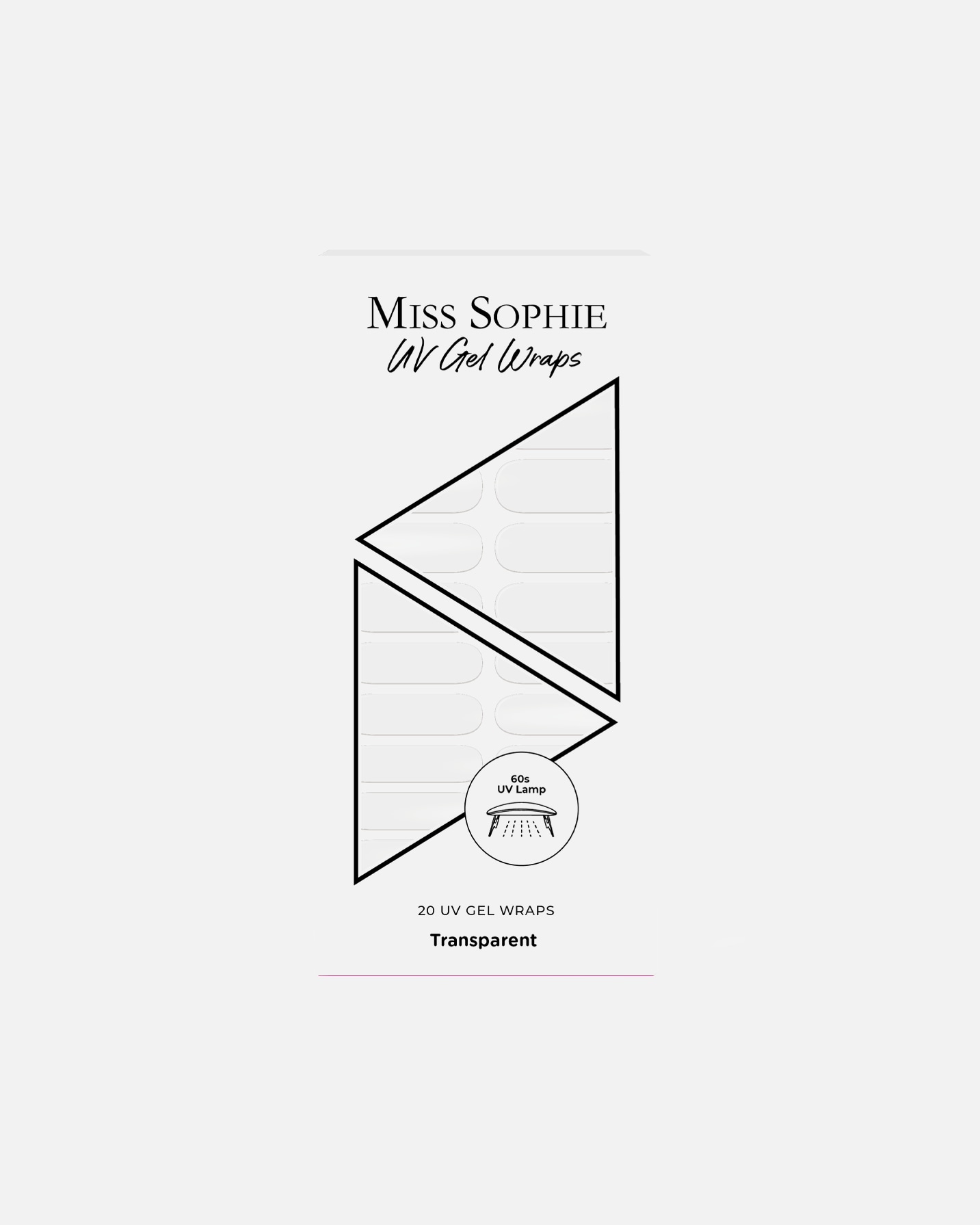 Adesivi per unghie di Unisex Miss Sophie 20 UV Gel Wraps Transparent