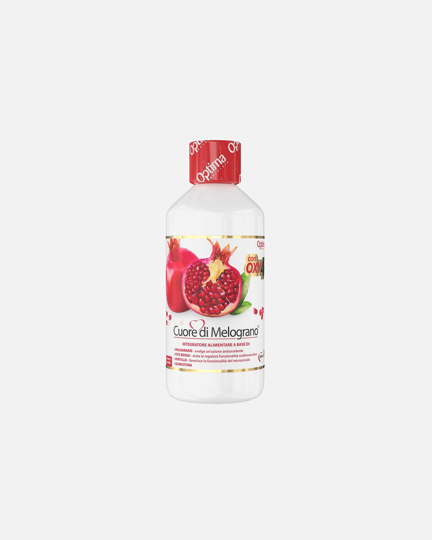 Integratore alimentare di Unisex Optima Naturals Cuore di Melograno con OXY4 500 ml