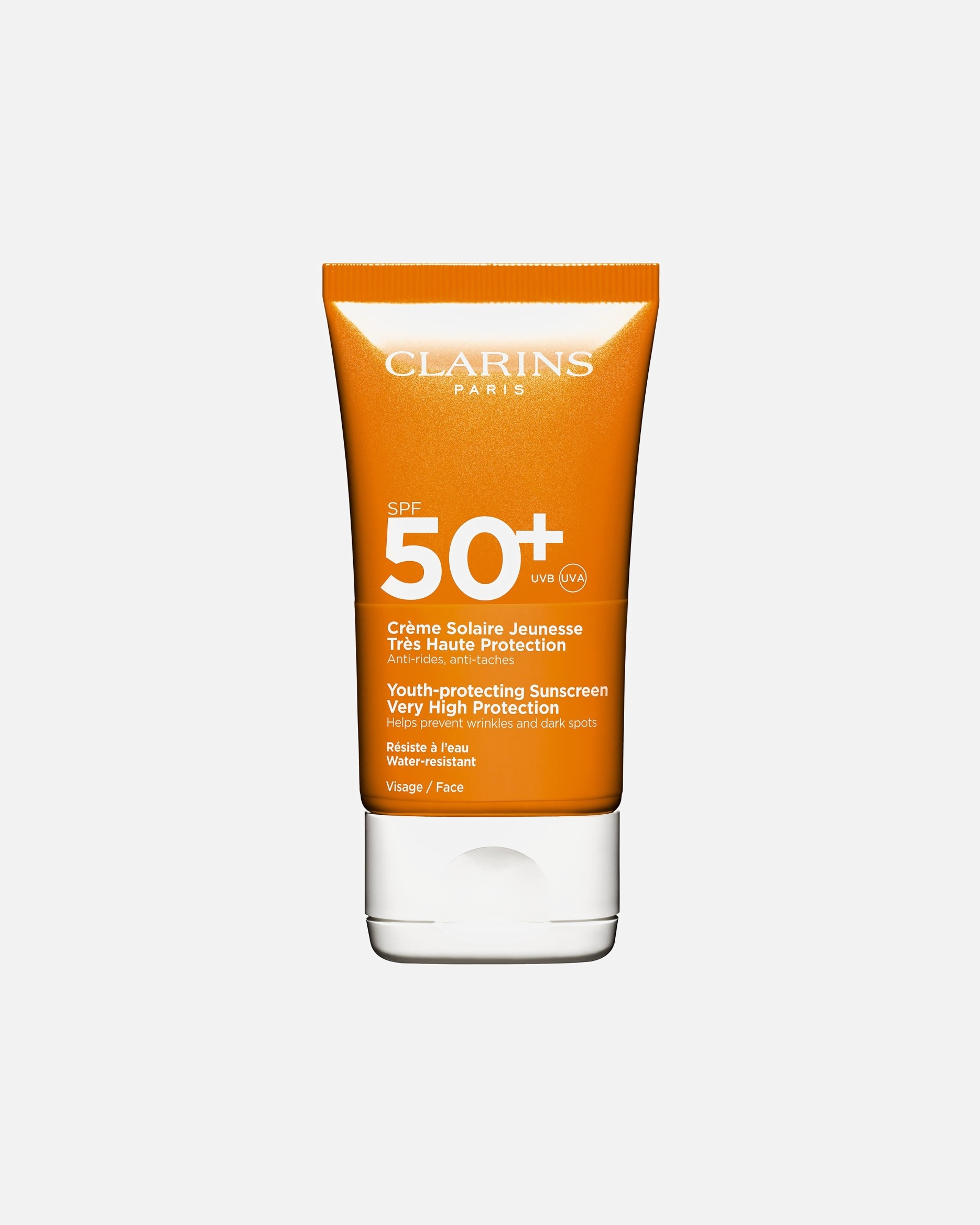 Crema solare di Unisex Clarins Sun Care Crema Solare Protezione Molto Alta SPF 50+ 50 ml