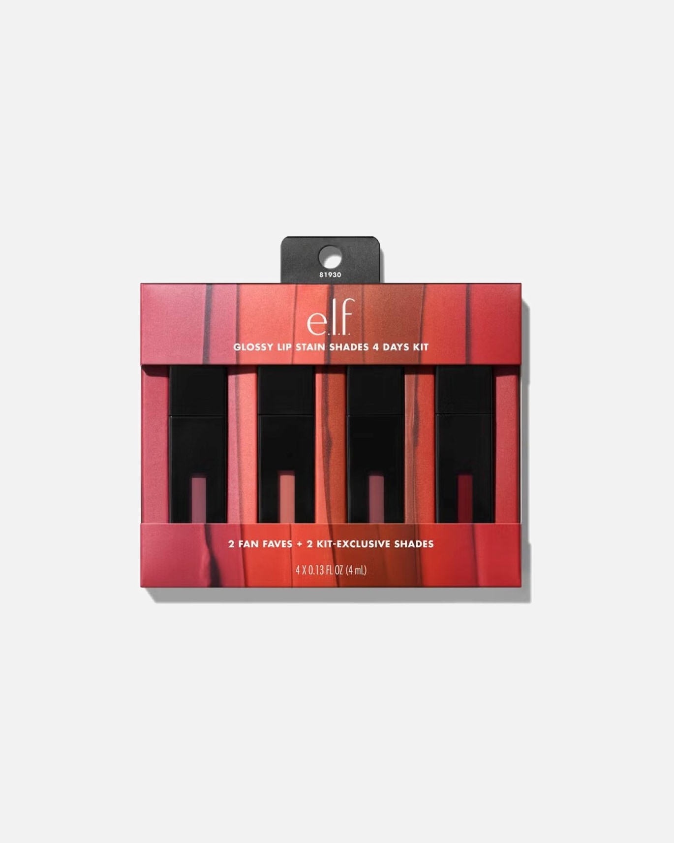 Set per il trucco delle labbra di Unisex e.l.f. Glossy Lip Stain Shades 4 Days Kit 1 pezzo