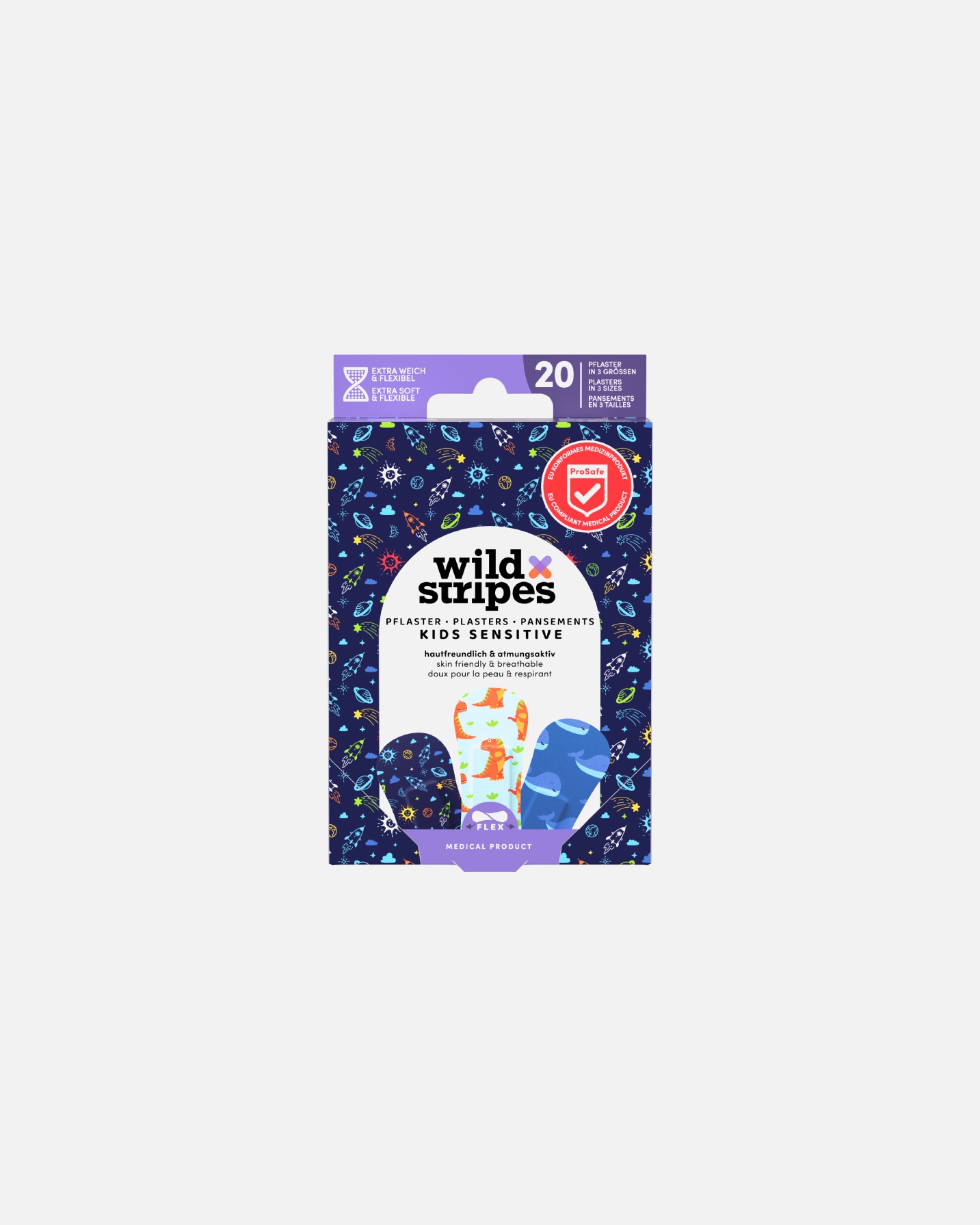 Patch di Unisex Wild Stripes Default Brand Line Kids Space Plasters 1 pezzo