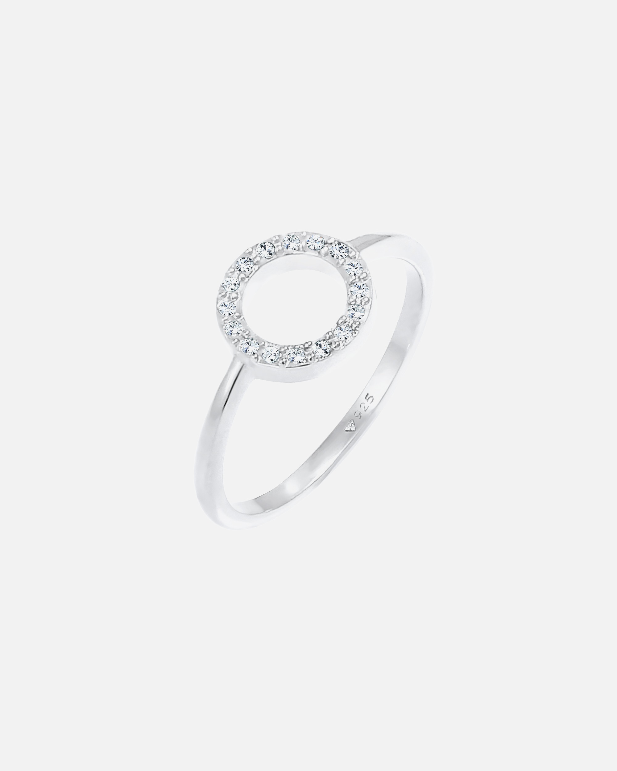Anello di Femmina Elli Cerchio Filigrana Geo con Cristalli in Argento Sterling 925 56