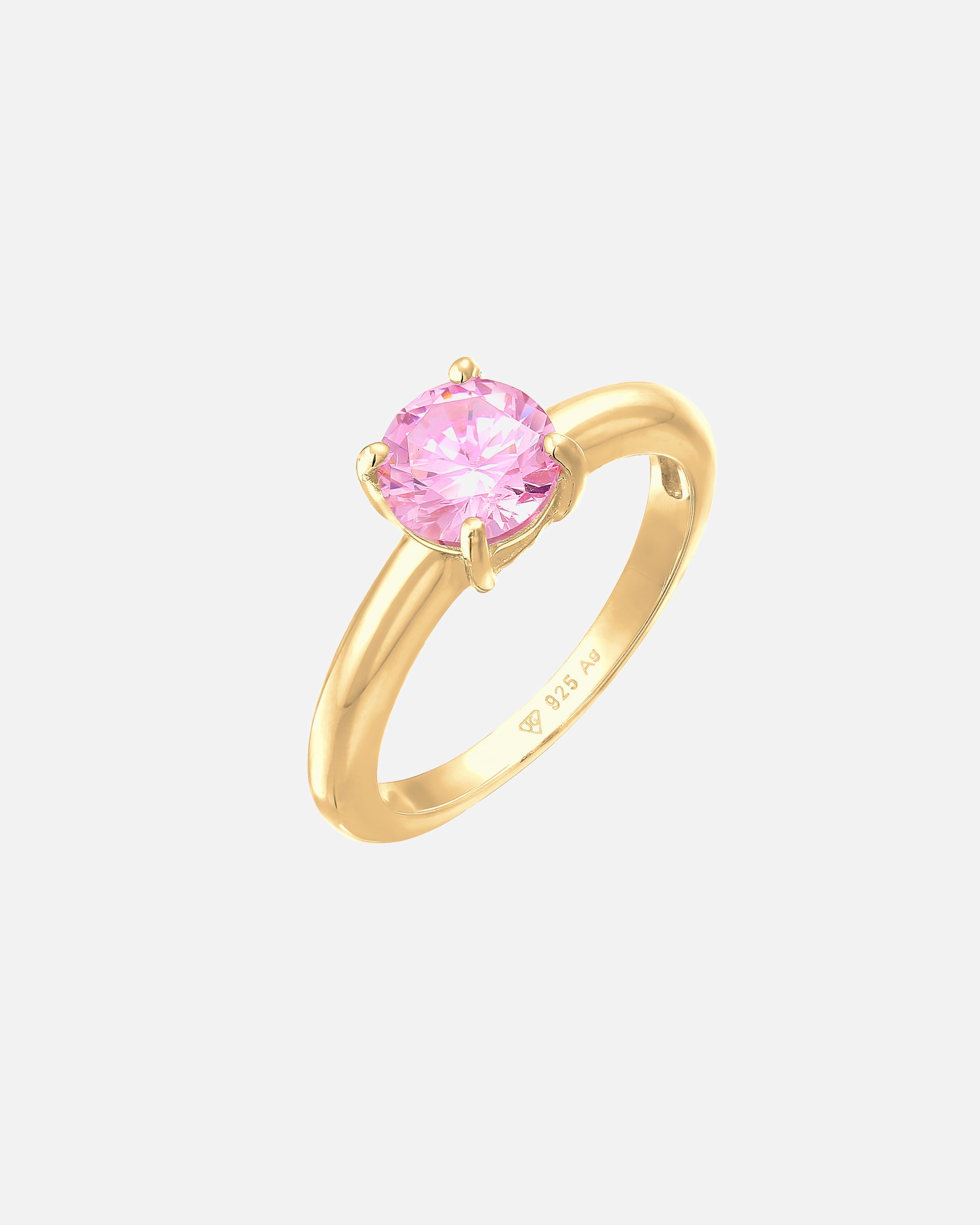 Anello di Femmina Elli Solitario Classico con Cristalli di Zirconia in Argento Sterling 925 58