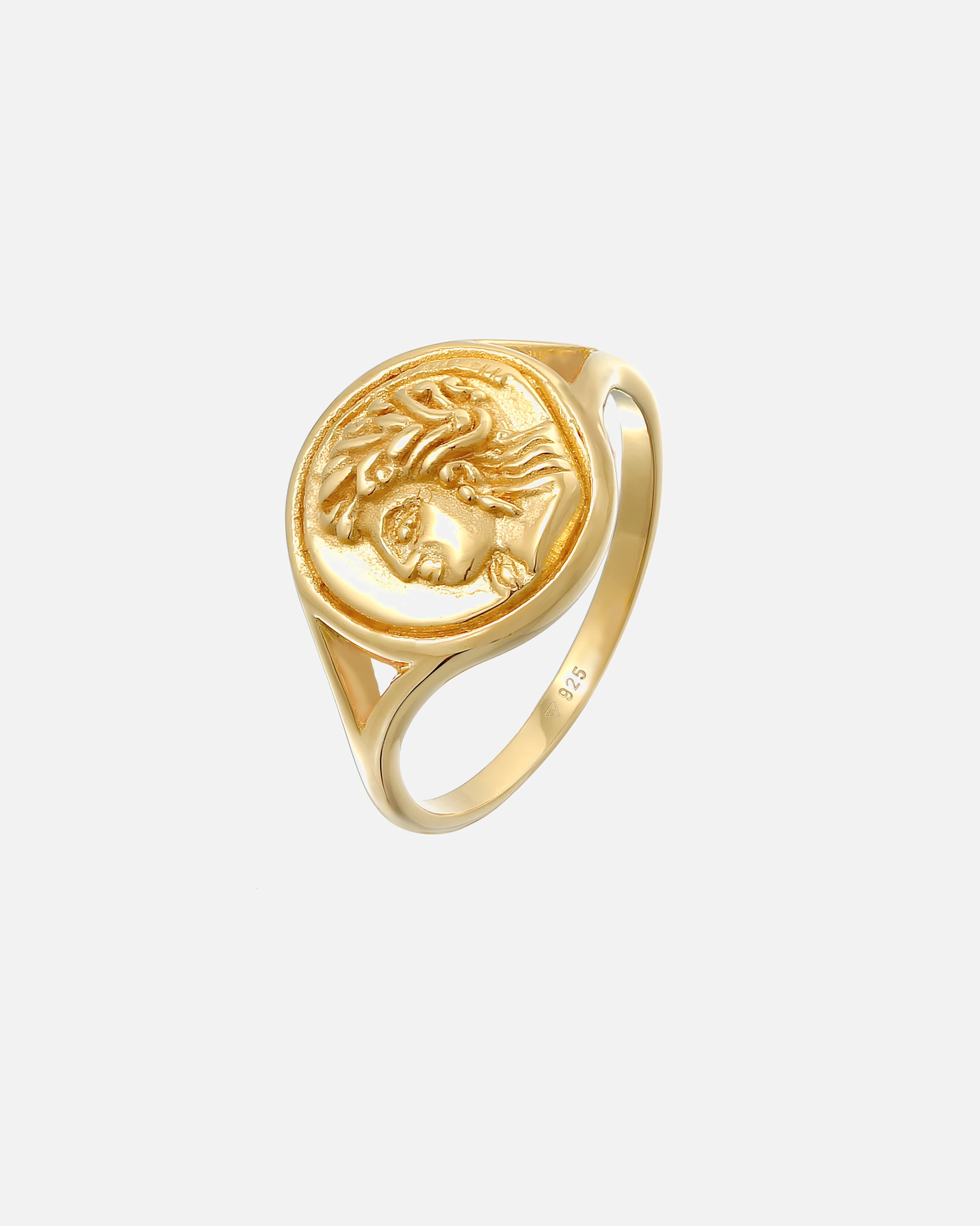 Anello di Femmina Elli Anello con sigillo Moneta Vintage Look Trend Blogger in Argento Sterling 925 54