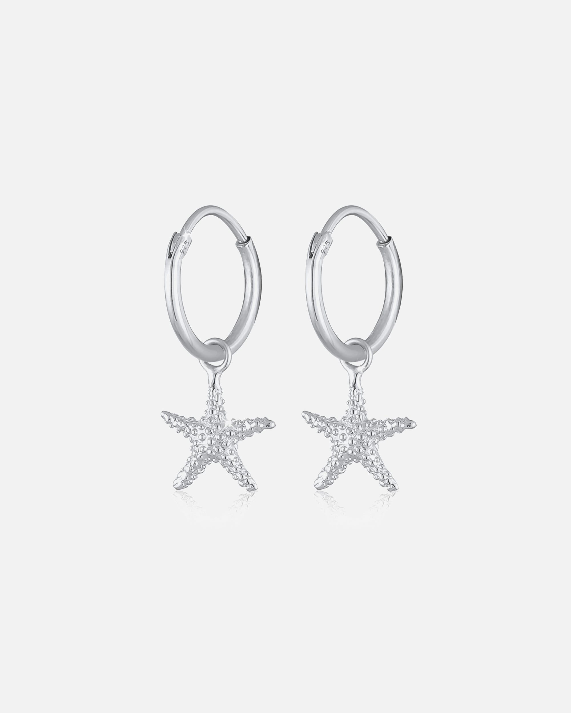 Orecchini di Femmina Elli Creoli Stella Marina Spiaggia Estrate Mariitmo in Argento Sterling 925 silberfarben
