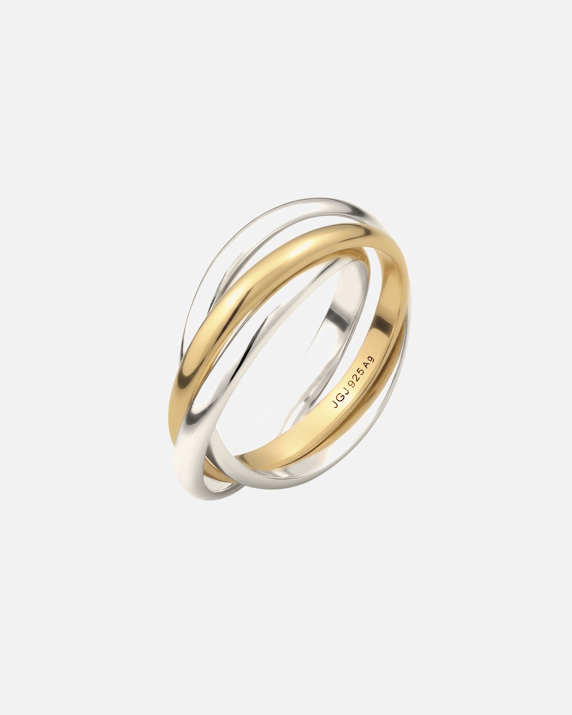 Anello di Femmina Elli Trio Avvolgimento di Base in Argento Sterling 925 54