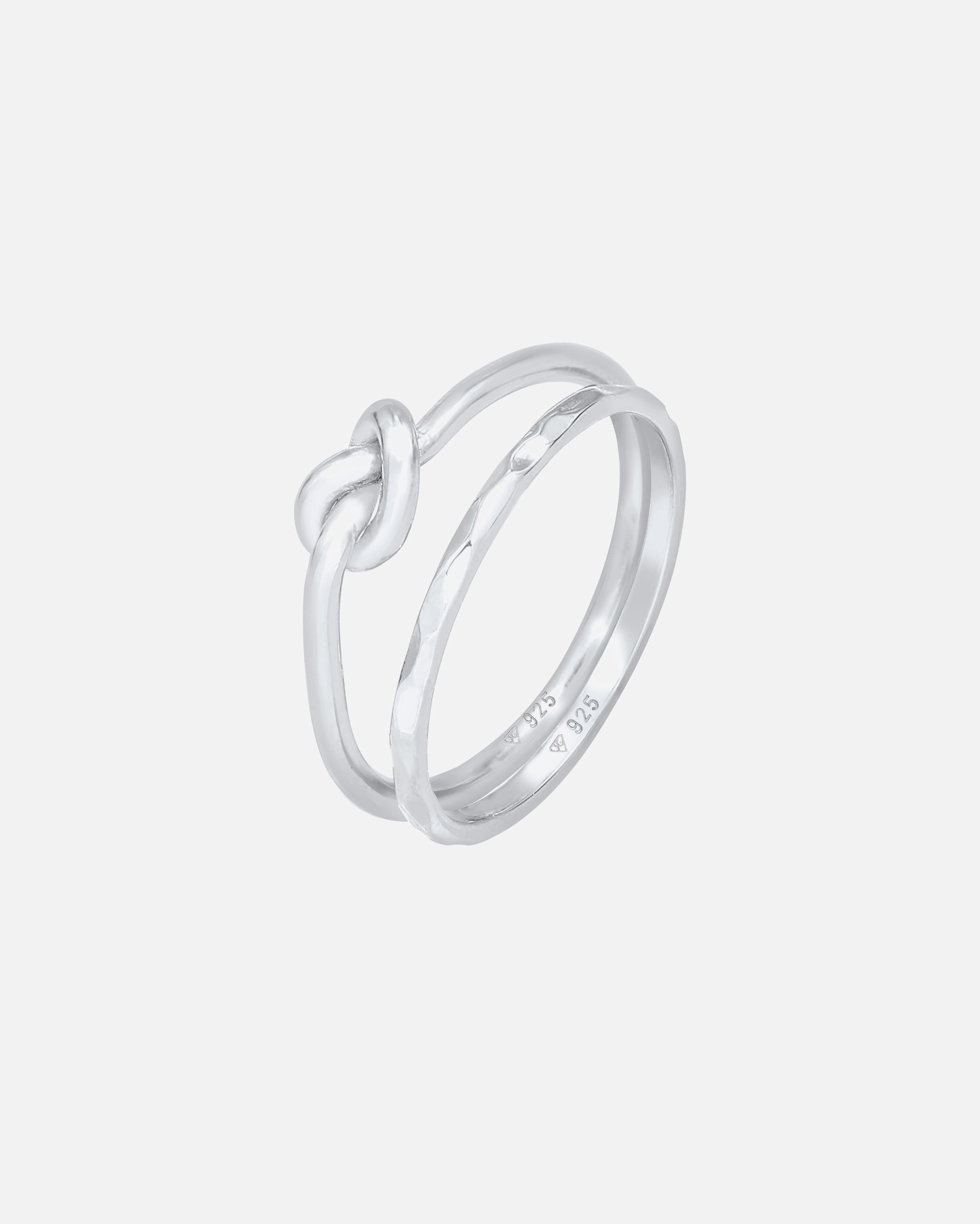 Anello di Femmina Elli Duo Knot Trend Basic Minimal in argento sterling 925 54