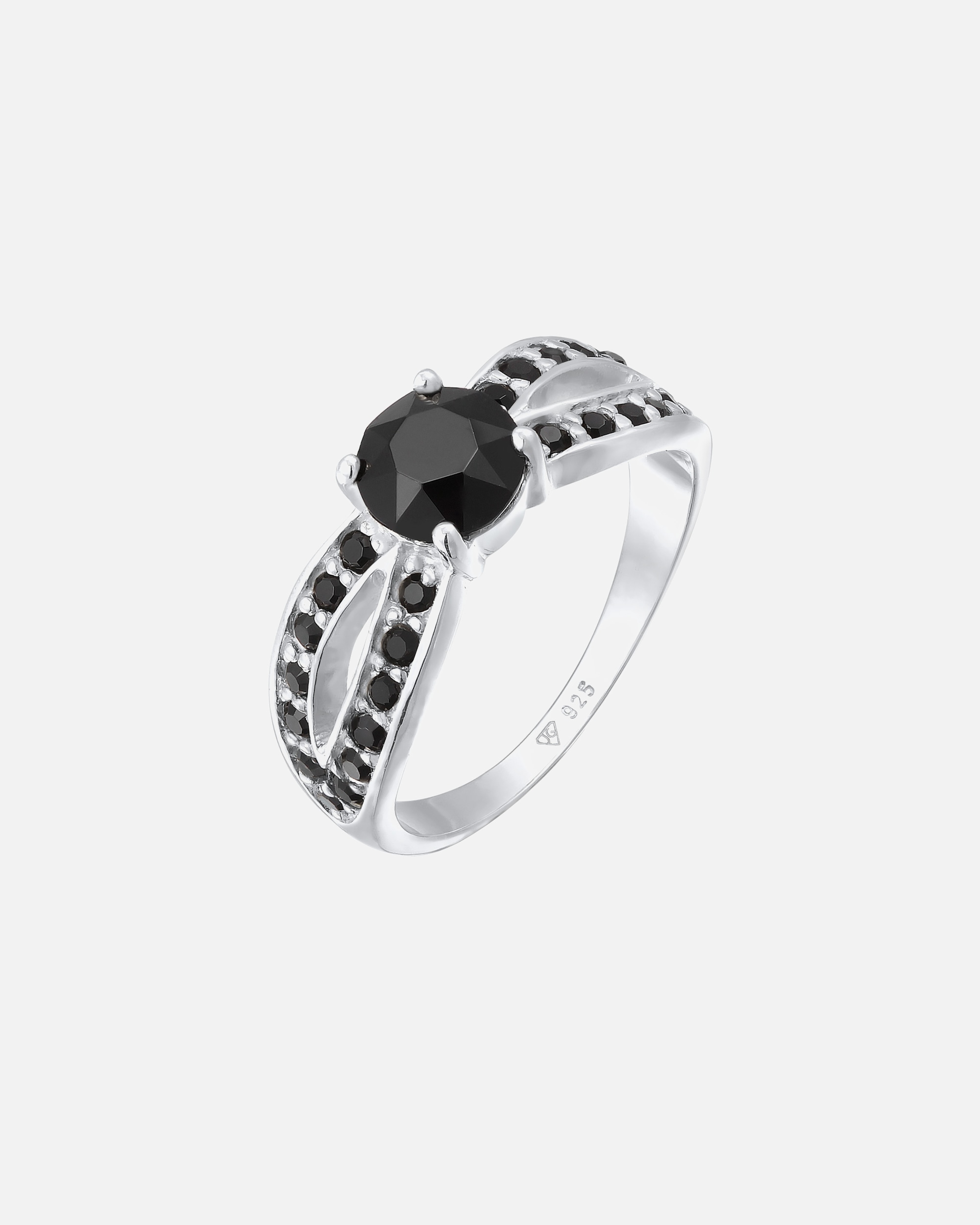 Anello di Femmina Elli solitario pieno di fascino con cristallo in Argento Sterling 925 52