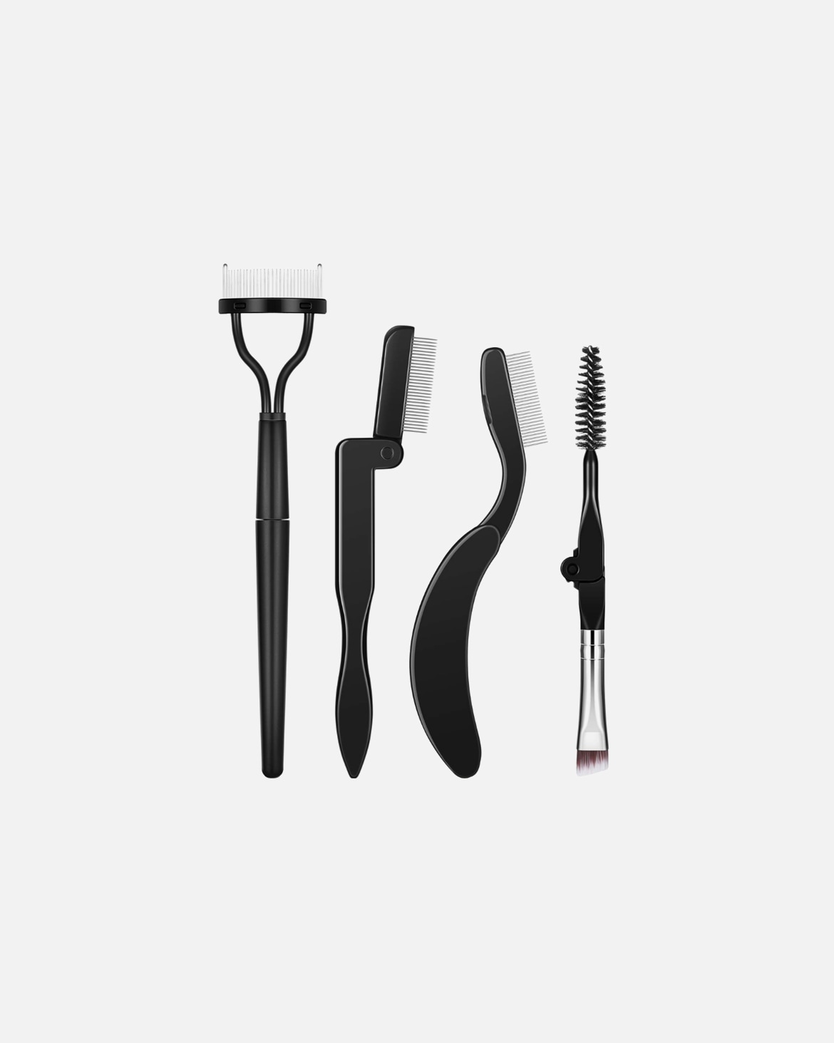 Pennello ciglia di Unisex Set pieghevole per ciglia e sopracciglia Nero