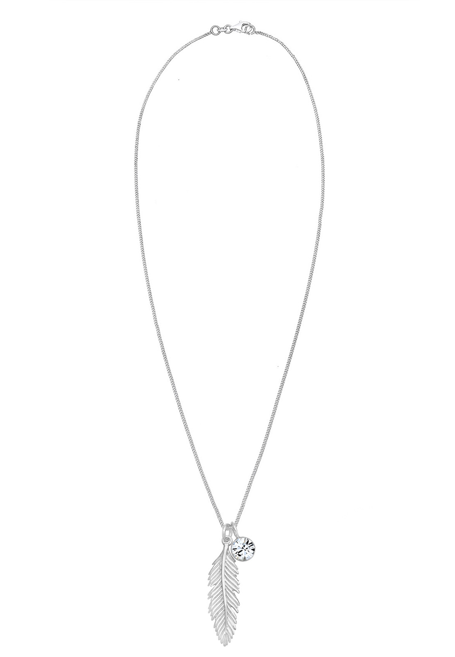 Collana con ciondolo a forma di piuma in argento sterling Collana con ciondolo a forma di piuma in argento sterling
