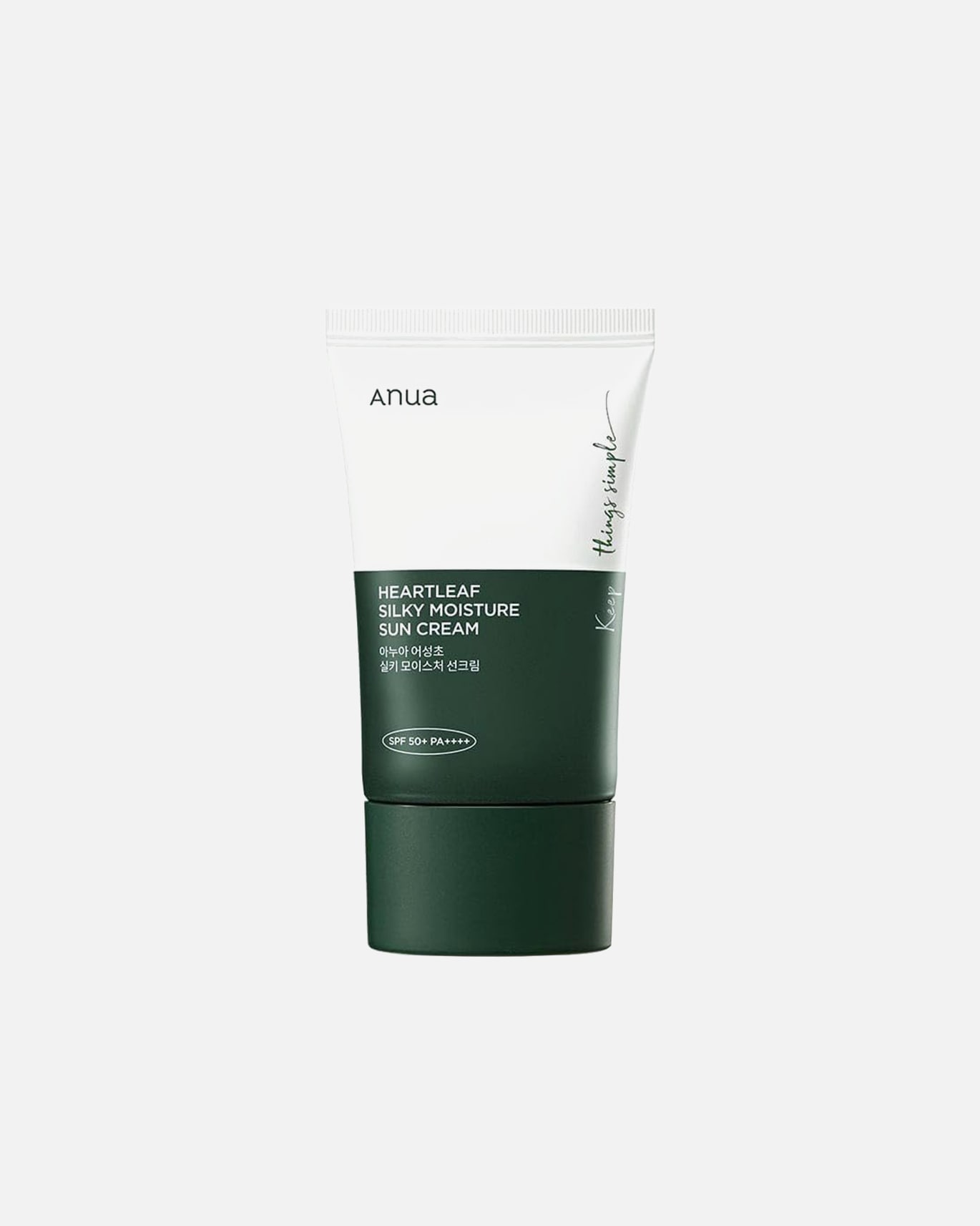 Crema solare di Unisex Anua Heartleaf Silky Moisture Sun Cream SPF 50/ PA++++ 50ml