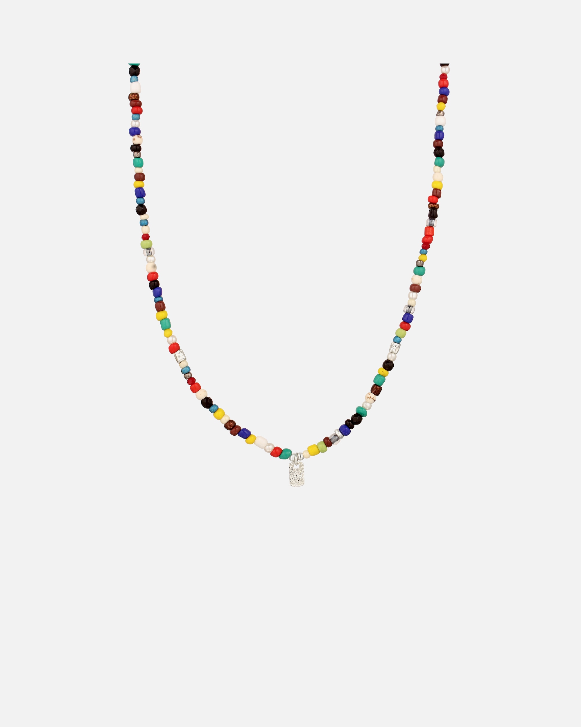 Collana di Maschio KUZZOI Collana con pendente Agata Sintetica Howlite Nero 925 Sterling Silver 50