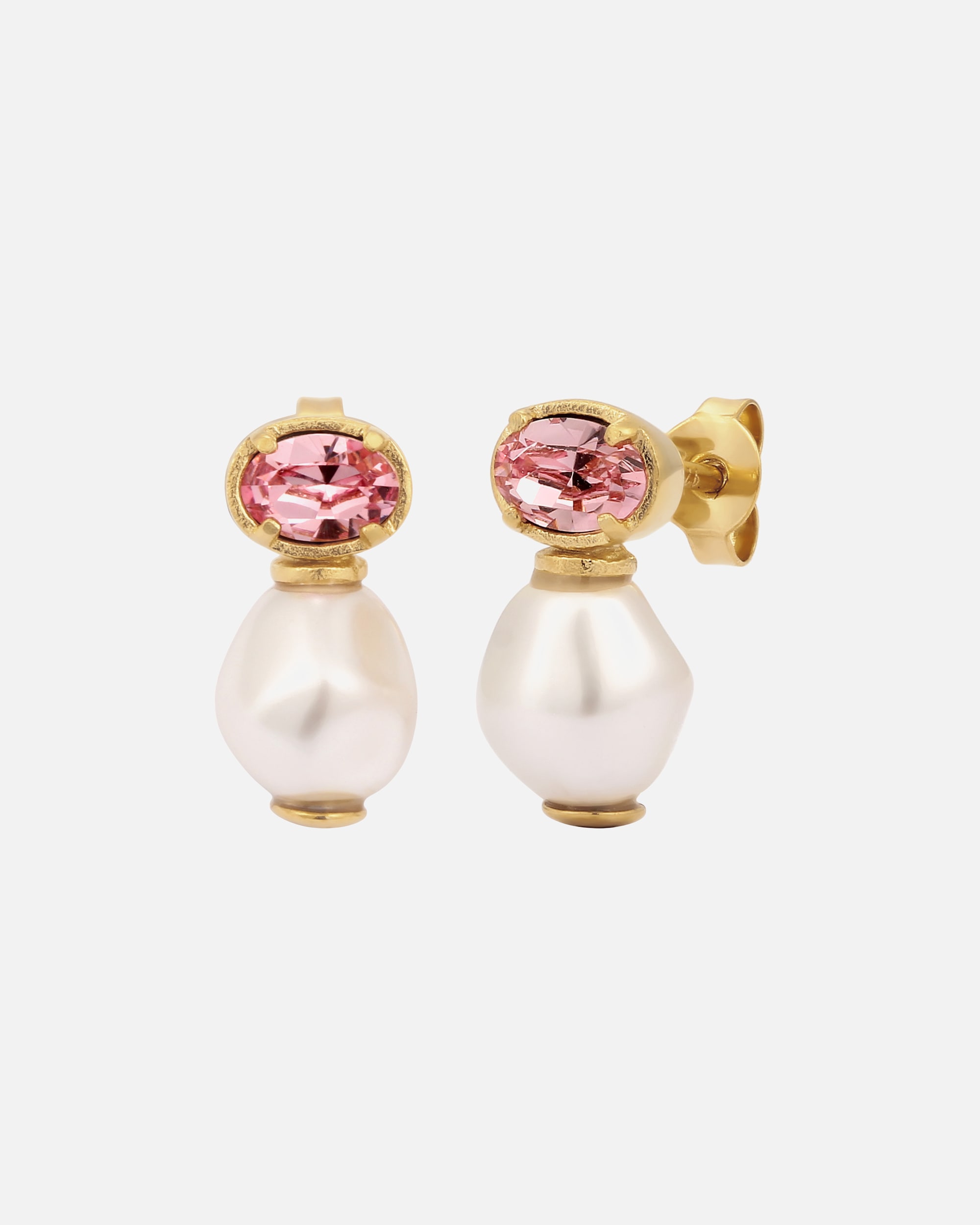 Orecchini di Femmina Elli Orecchini Cristalli Vetro Perla Sintetica Rosa 925 Sterling Silver Gold-plated goldfarben