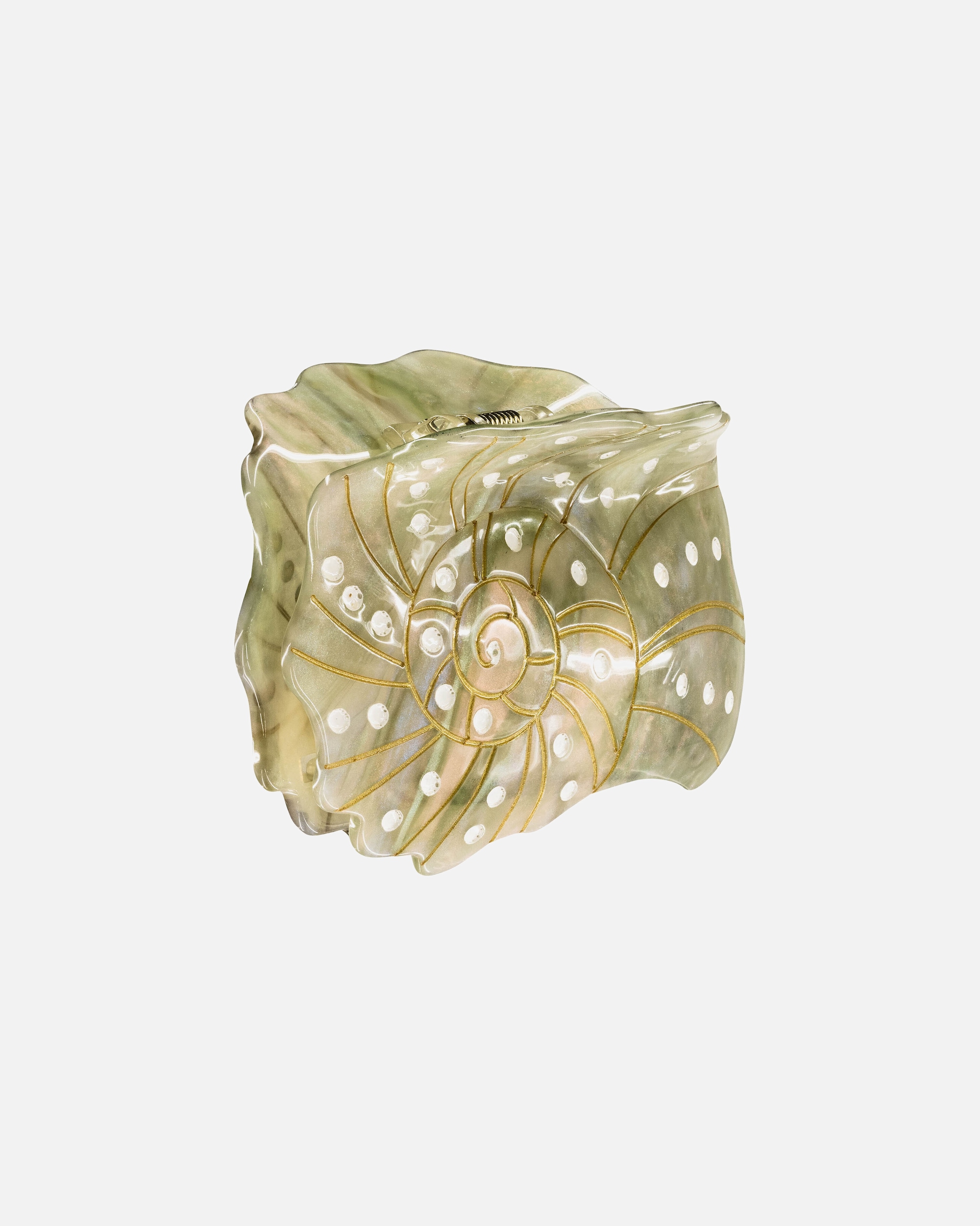 Pinza di Femmina Purelei Seashell Fermaglio per capelli 100% acciaio inossidabile Verde