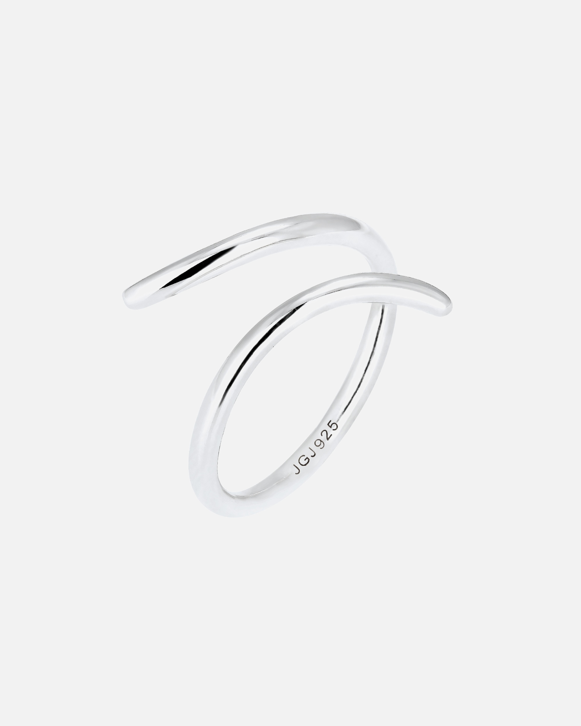 Anello di Femmina Elli Avvolgimento Statement Geo in Argento Sterling 925 52