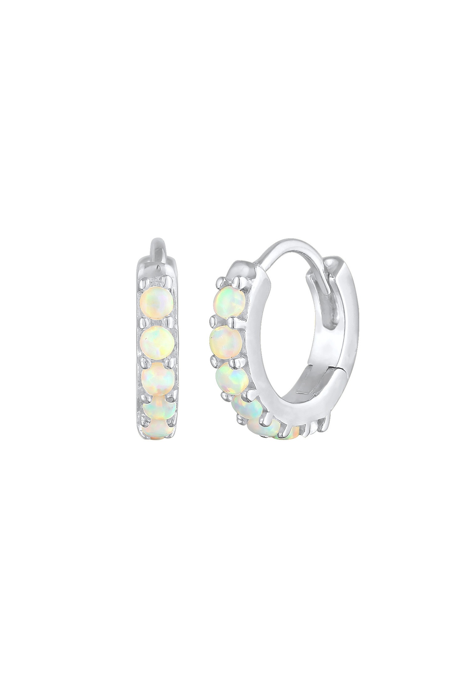 Elli - Creoli di Base Strutturato Martellato in Argento Elli - Creoli di Base Strutturato Martellato in Argento
