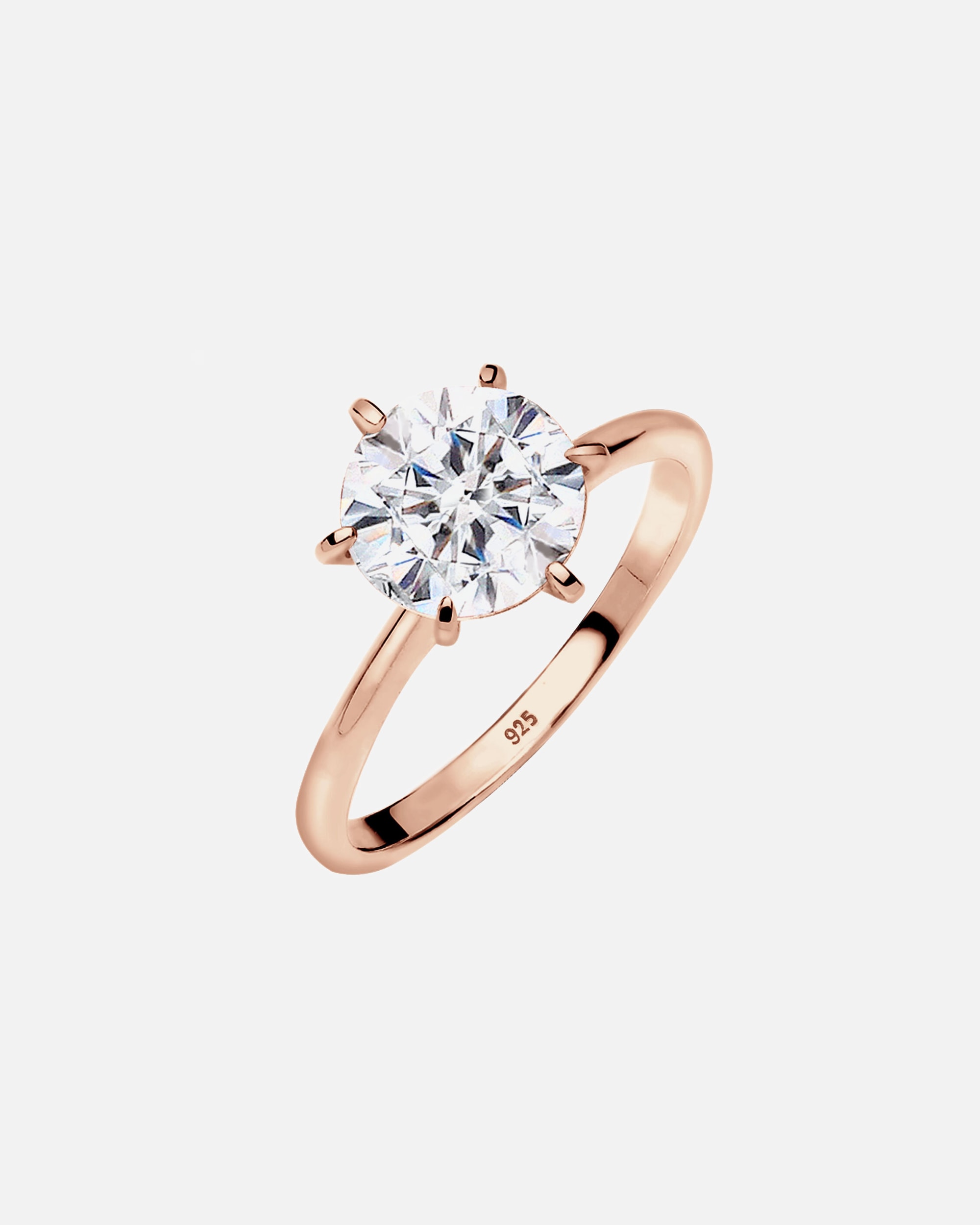 Anello di Femmina Elli Fidanzamento con Cristalli in Argento Sterling 925 50