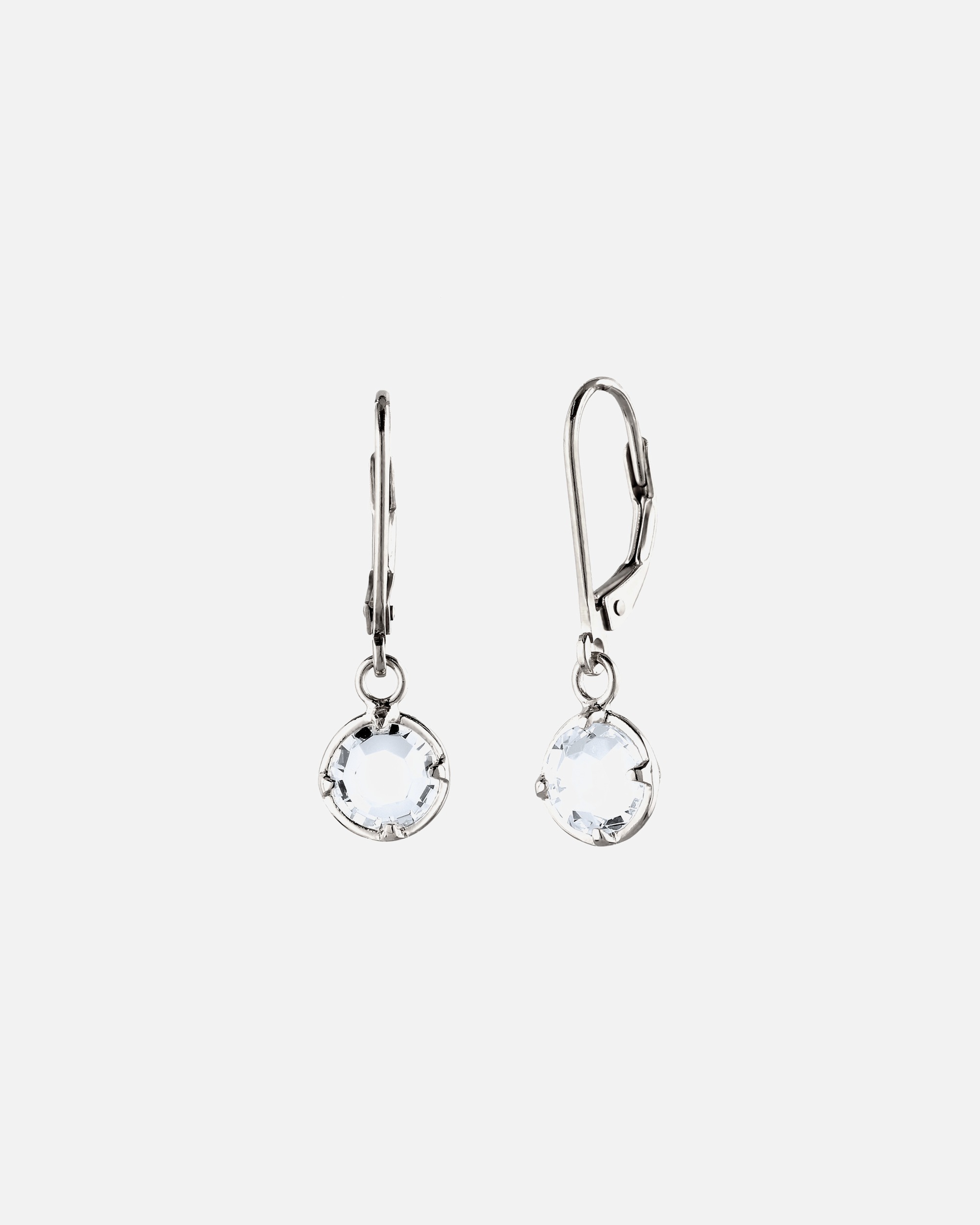 Orecchini di Femmina Elli Orecchini Corti Cristalli Vetro Bianco 925 Sterling Silver silberfarben