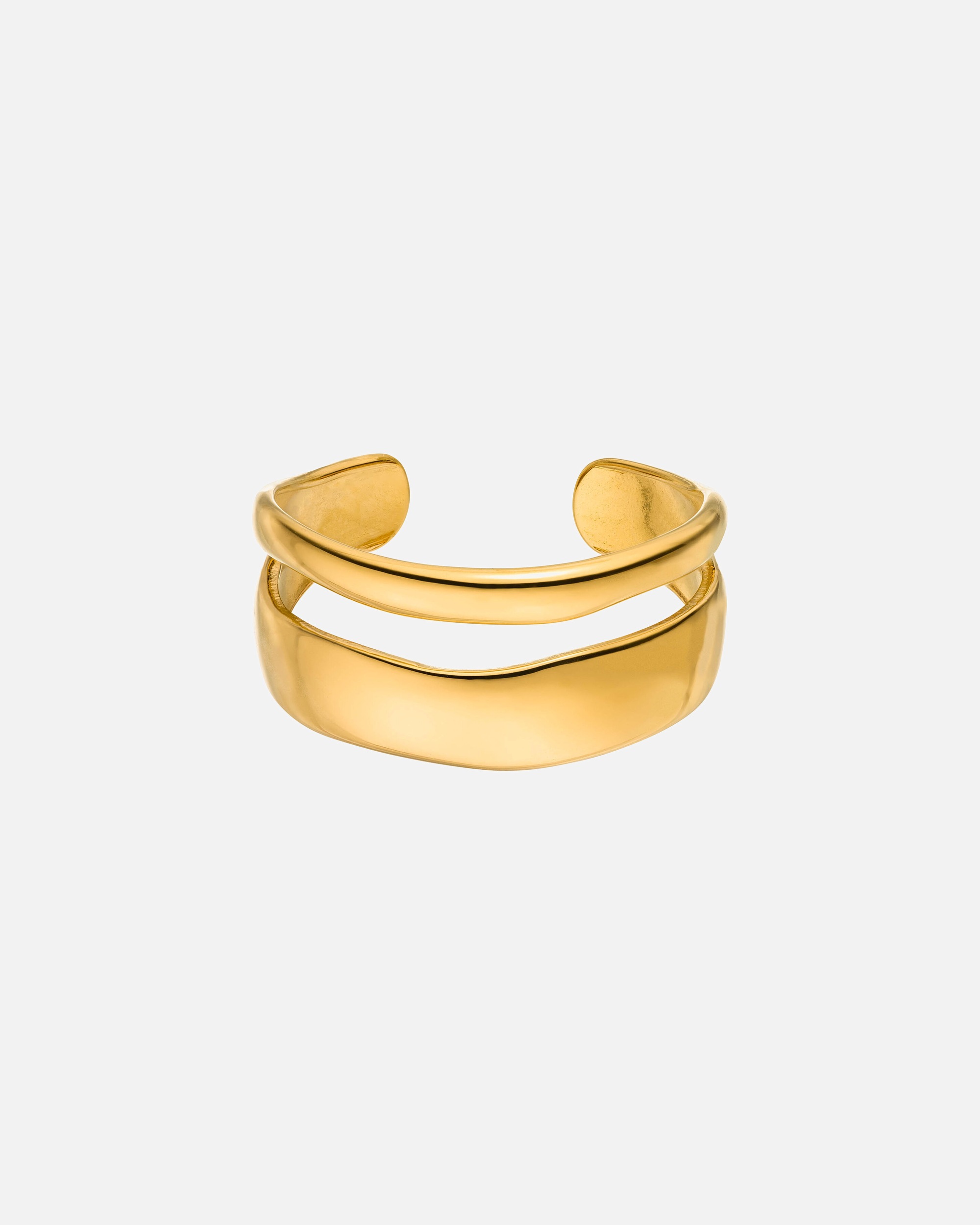 Anello di Femmina Purelei Twin Tides Anello 100% acciaio inossidabile Oro
