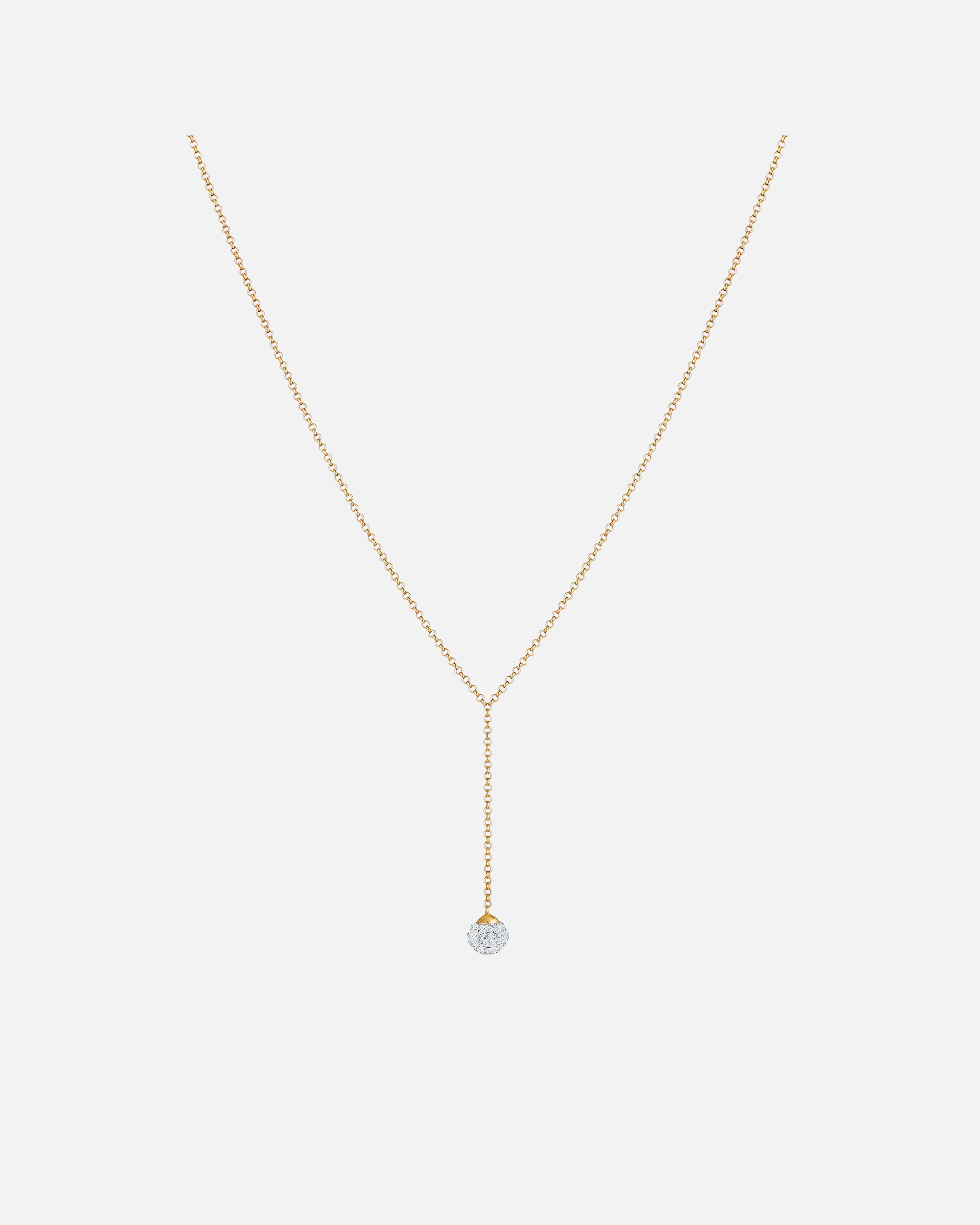 Collana di Femmina Elli Catena a Y Sfera con Cristalli in Argento Sterling 925 goldfarben