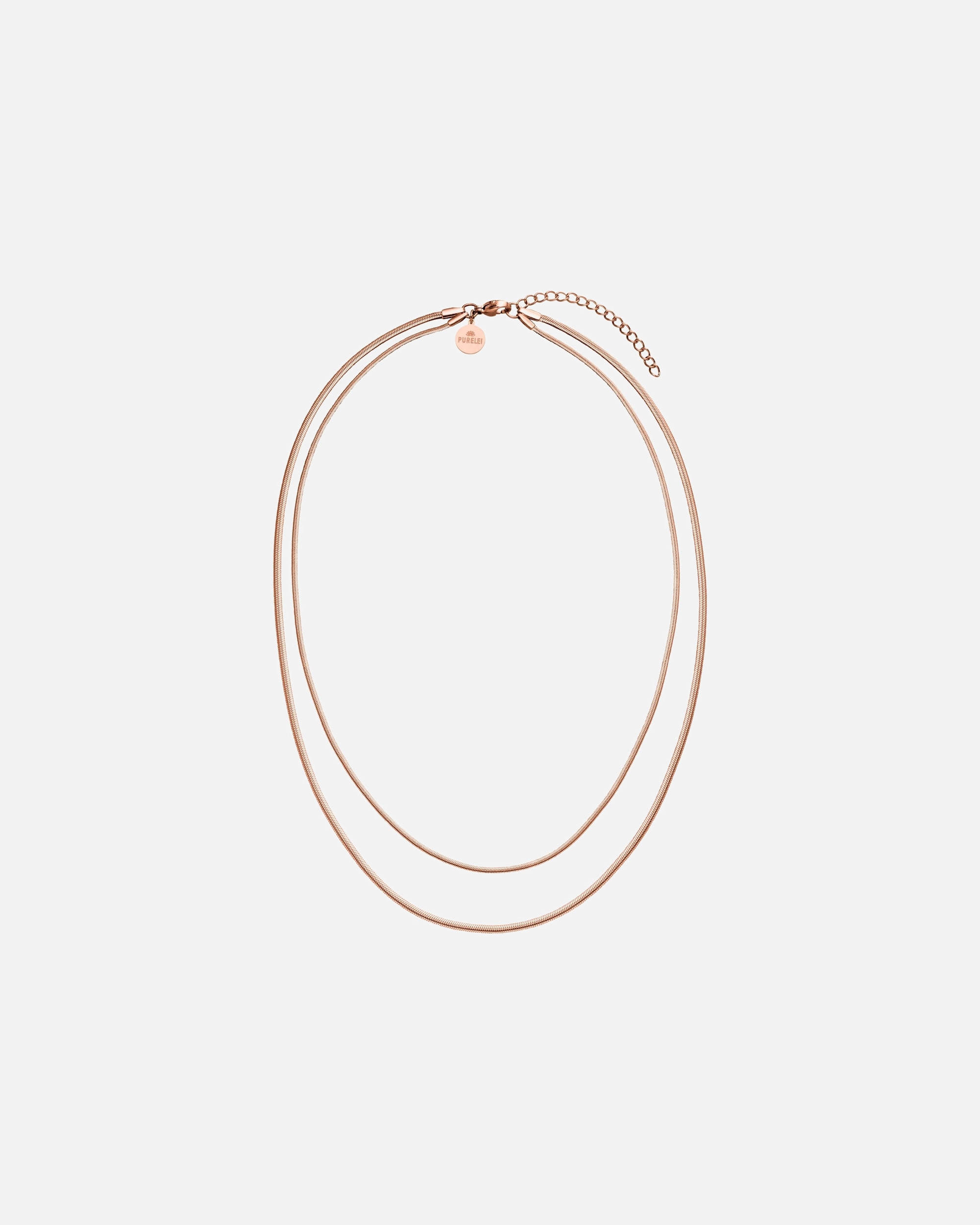 Collana di Femmina Purelei Two Layers Collana doppia 100% acciaio inossidabile Oro rosa