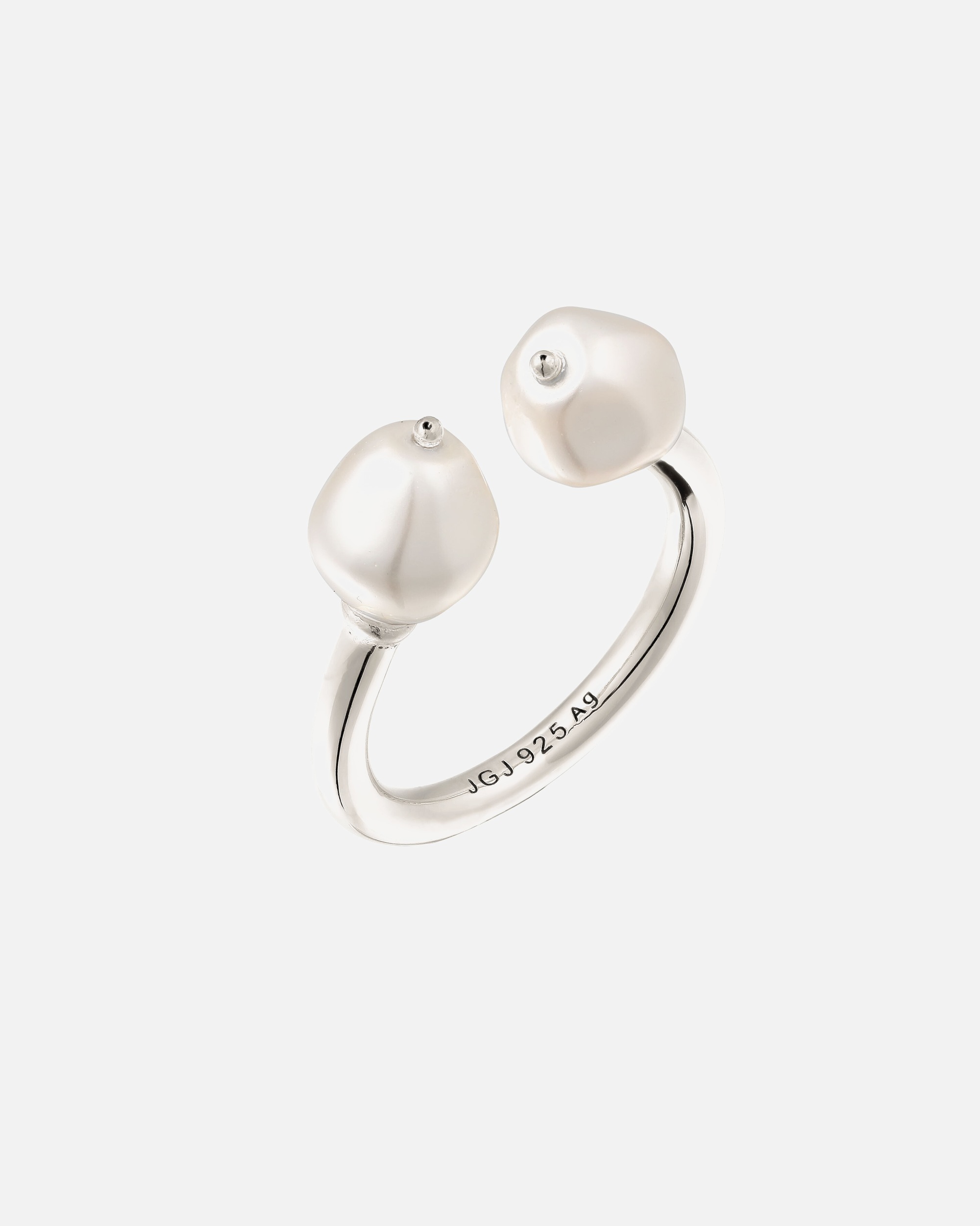 Anello di Femmina Elli PREMIUM Anello con Perle Bianche 925 Sterling Silver, mit Perlen von Swarovski® 54