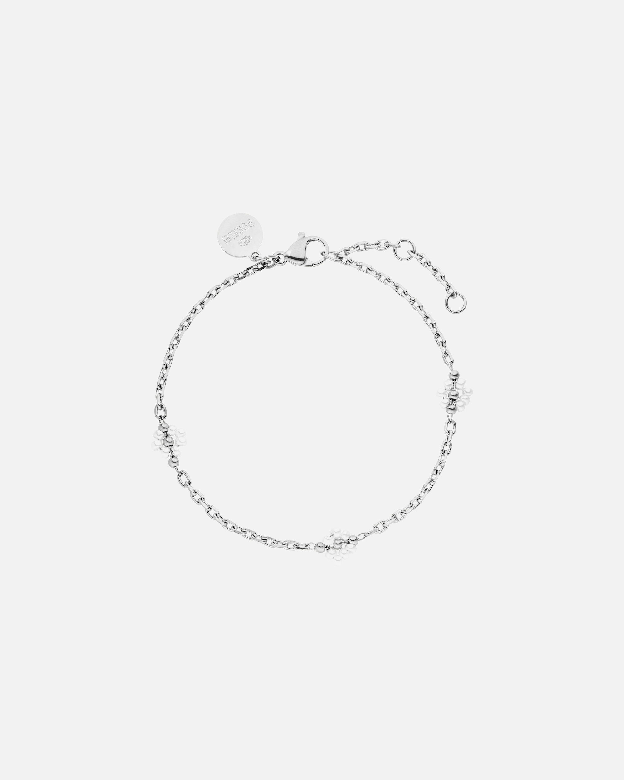 Braccialetto di Femmina Purelei Linen Blossom Bracciale 100% acciaio inossidabile Argento