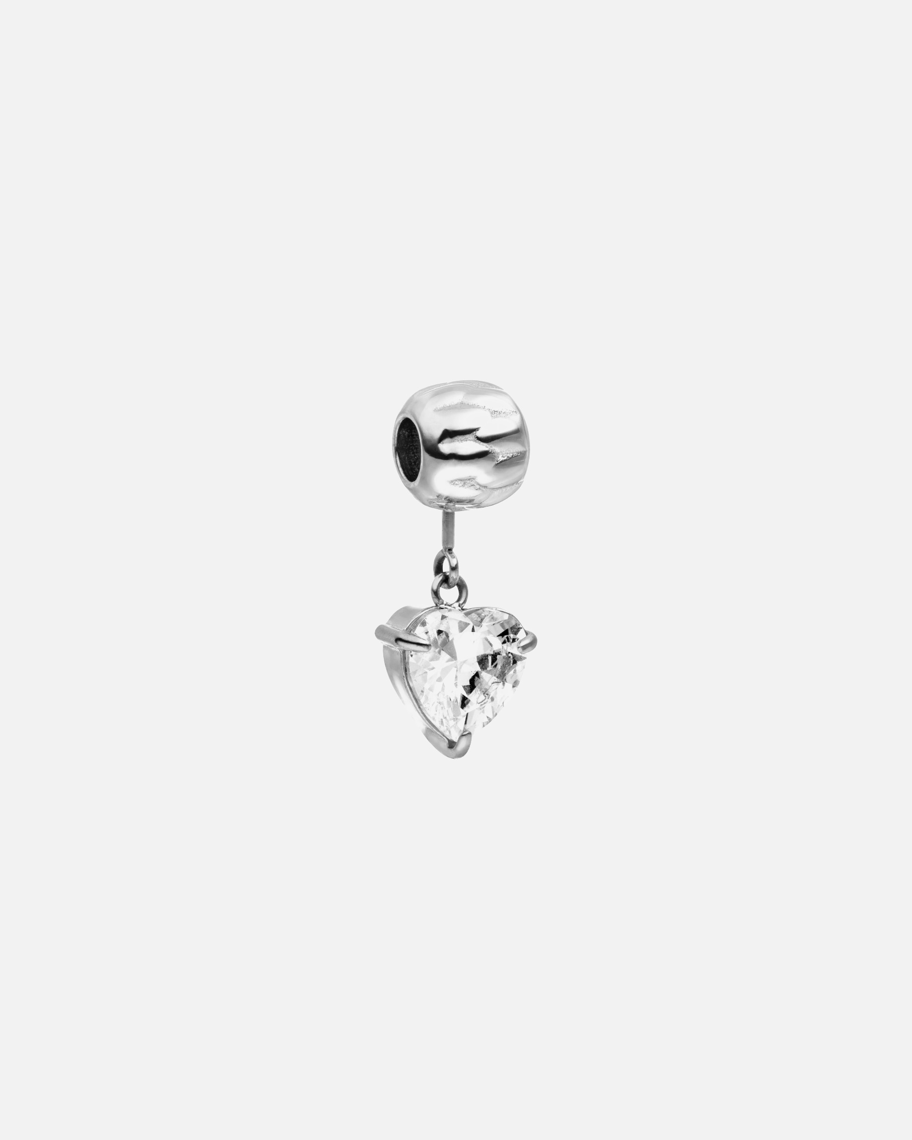 Pendente di Unisex Purelei LEI White Heart Ciondolo 100% acciaio inossidabile Argento