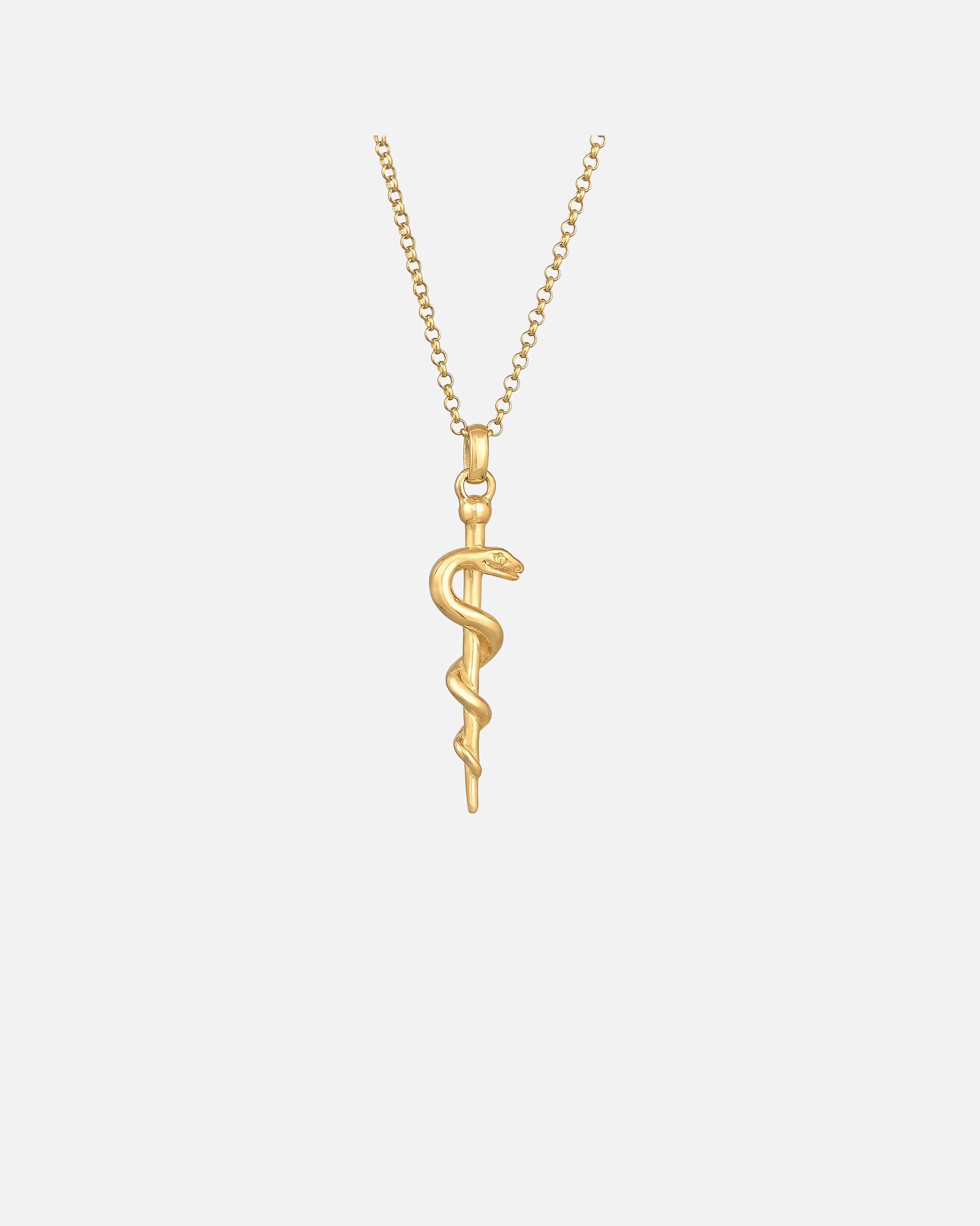 Collana di Femmina Moderno ciondolo a forma di serpente in argento sterling 925 goldfarben