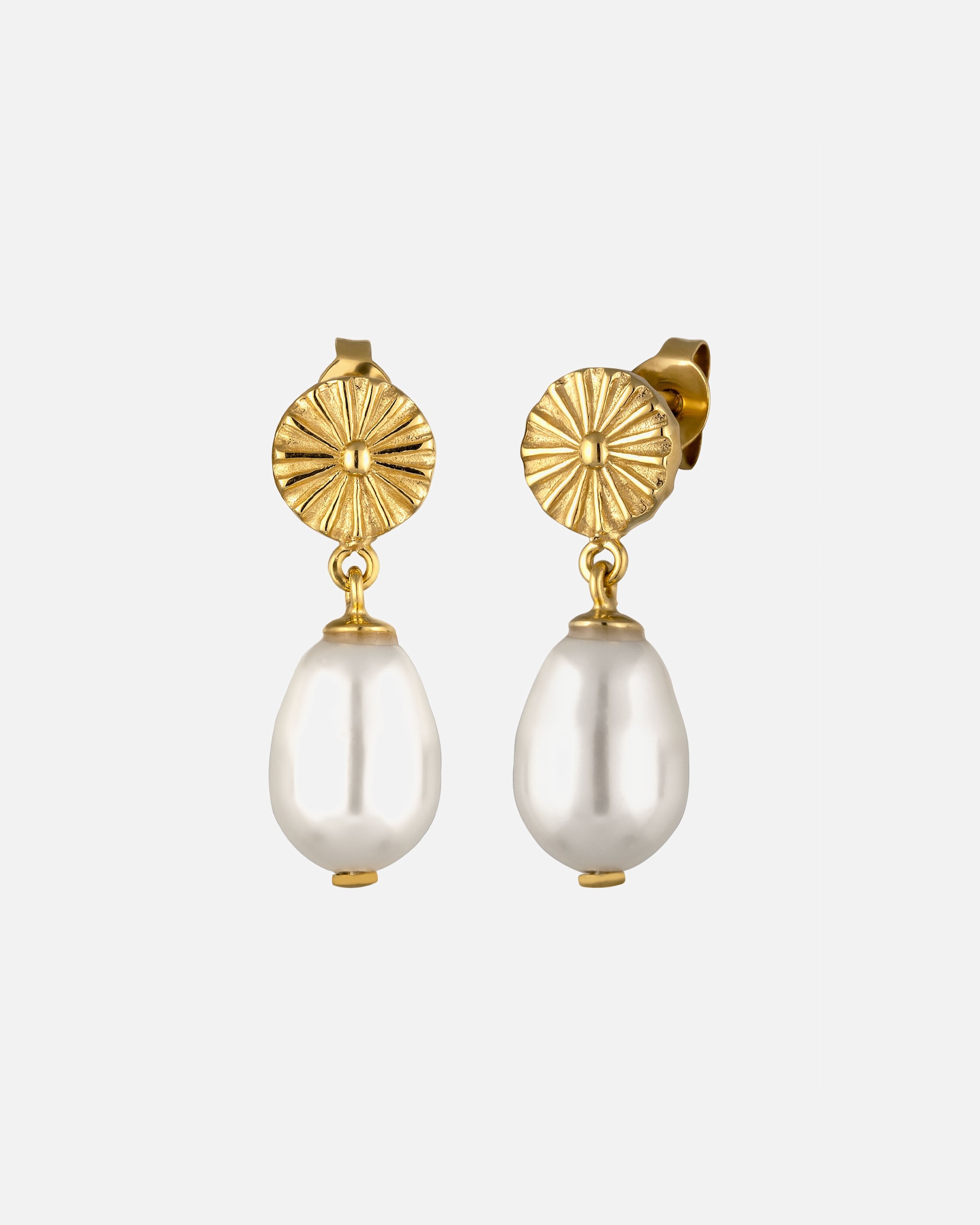 Orecchini di Femmina Elli Orecchini con perle Sintetico Perla Bianco 925 Sterling Silver Gold-plated goldfarben