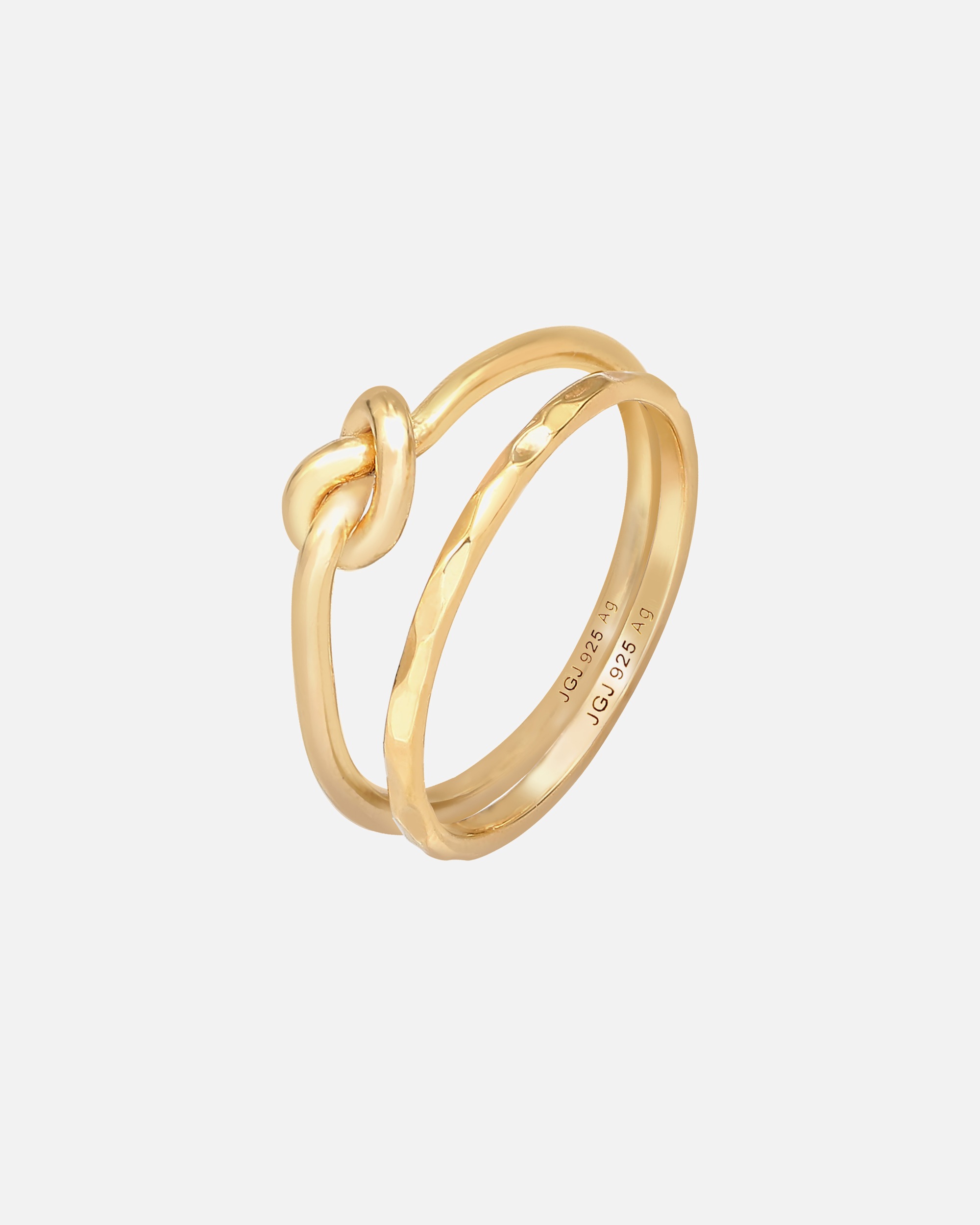 Anello di Femmina Elli Duo Knot Trend Basic Minimal in argento sterling 925 52