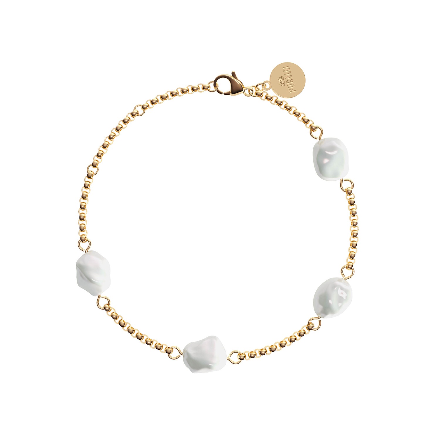 Purelei Bracciale Endless Donna In Acciaio Inox, Impermeabile, Regolabile, Colore Oro, Minimal