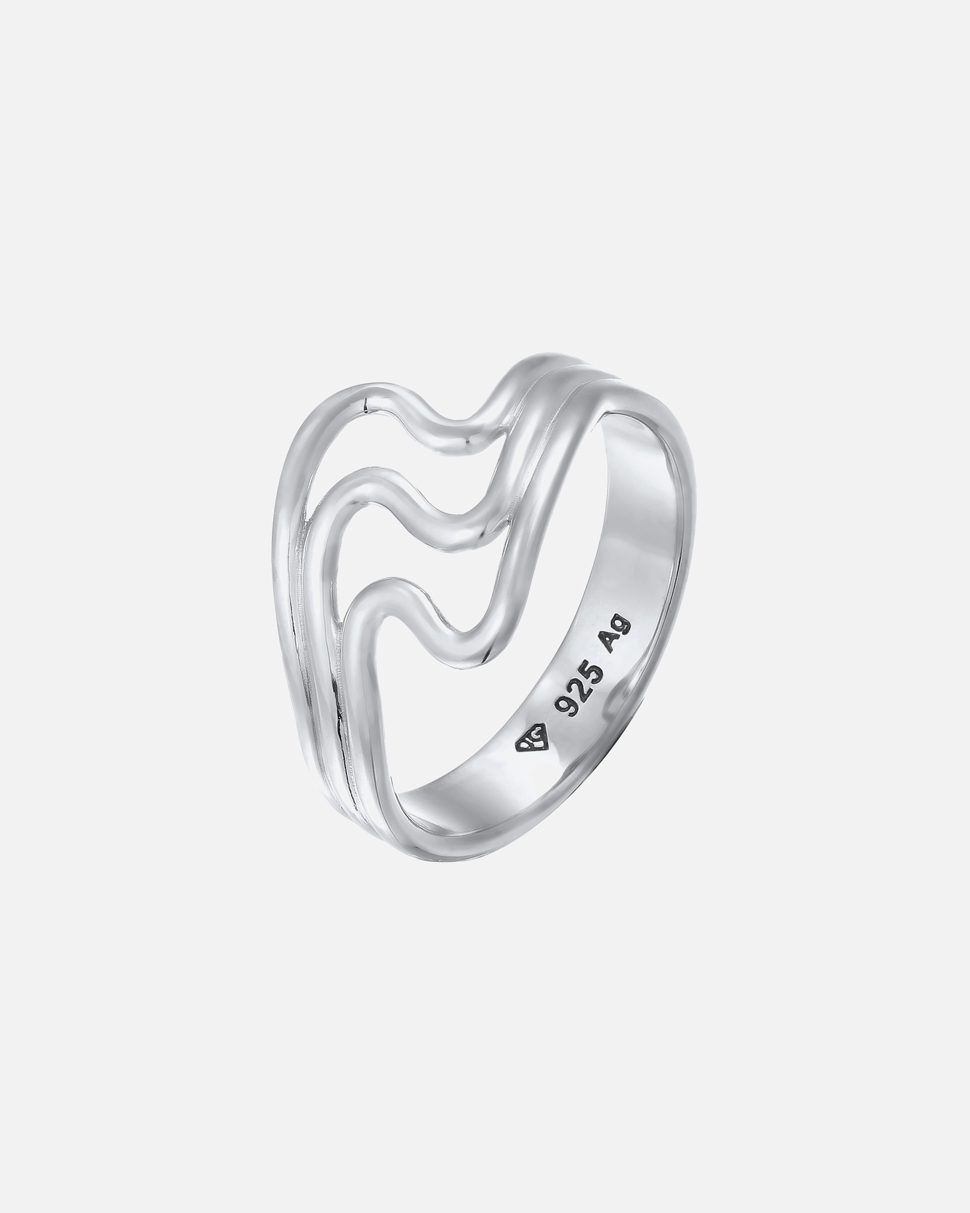 Anello di Femmina Elli Anello Onde 925 Sterling Silver 56