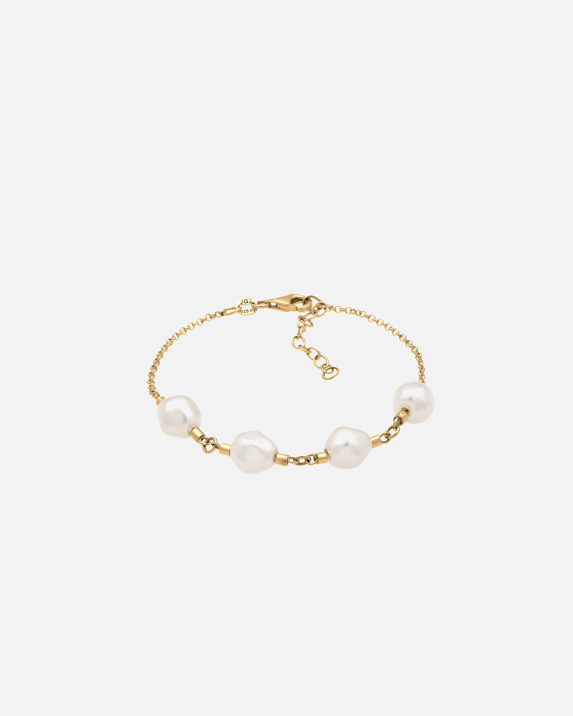 Braccialetto di Femmina Elli Bracciale con perle Swarovski, 925 Sterling Silver goldfarben